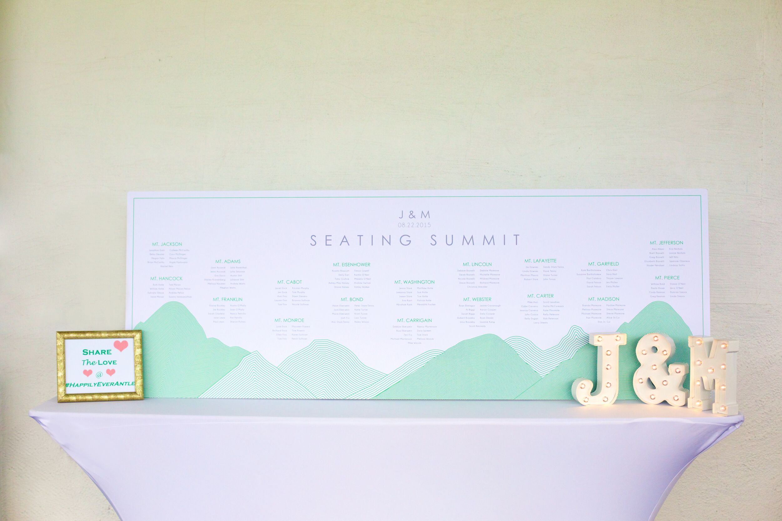 White Mountain Seating Chart