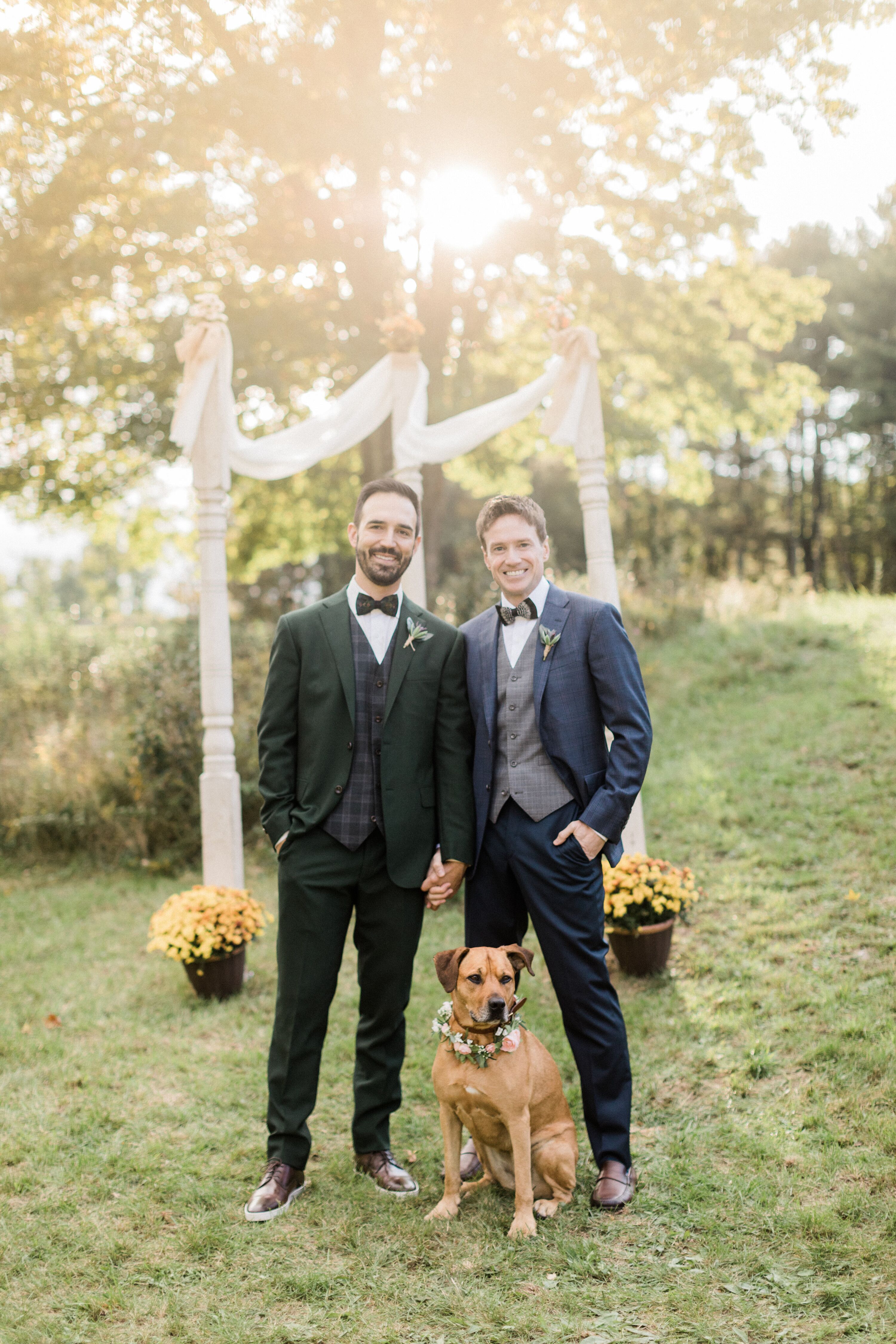 Grooms at Private Estate Wedding in New York