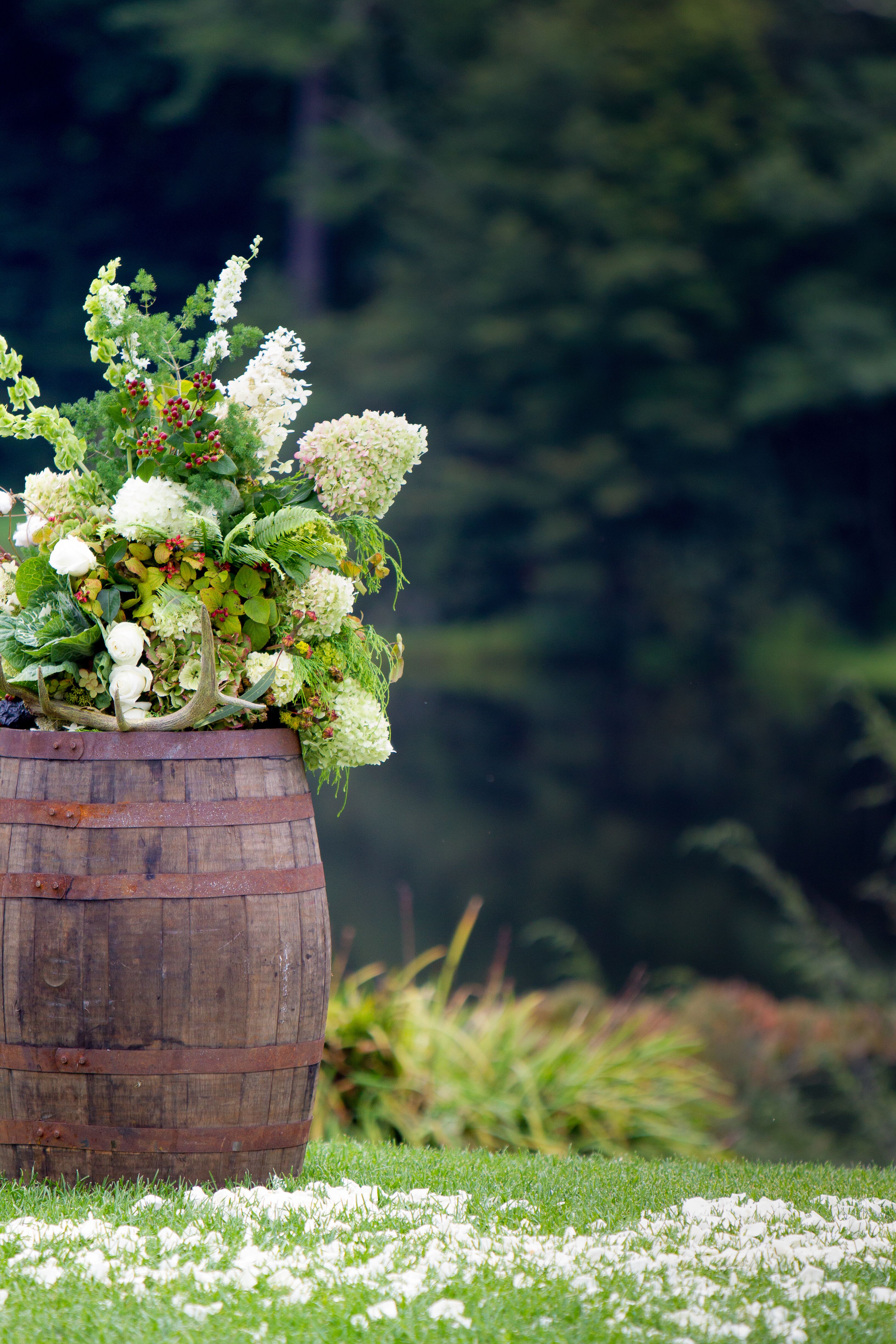 Rustic Antler Ceremony Decor