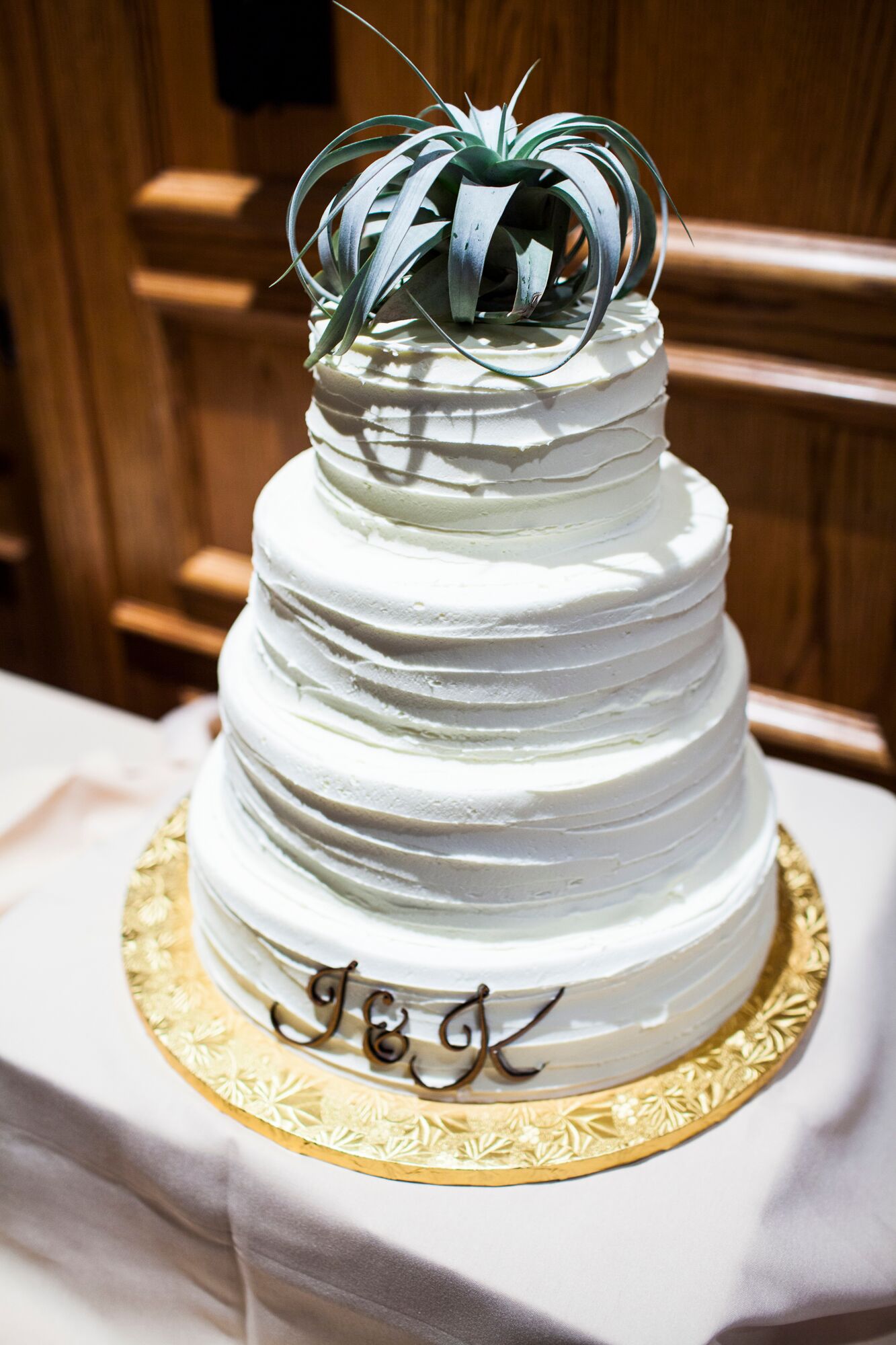 White Buttercream Frosting Wedding Cake