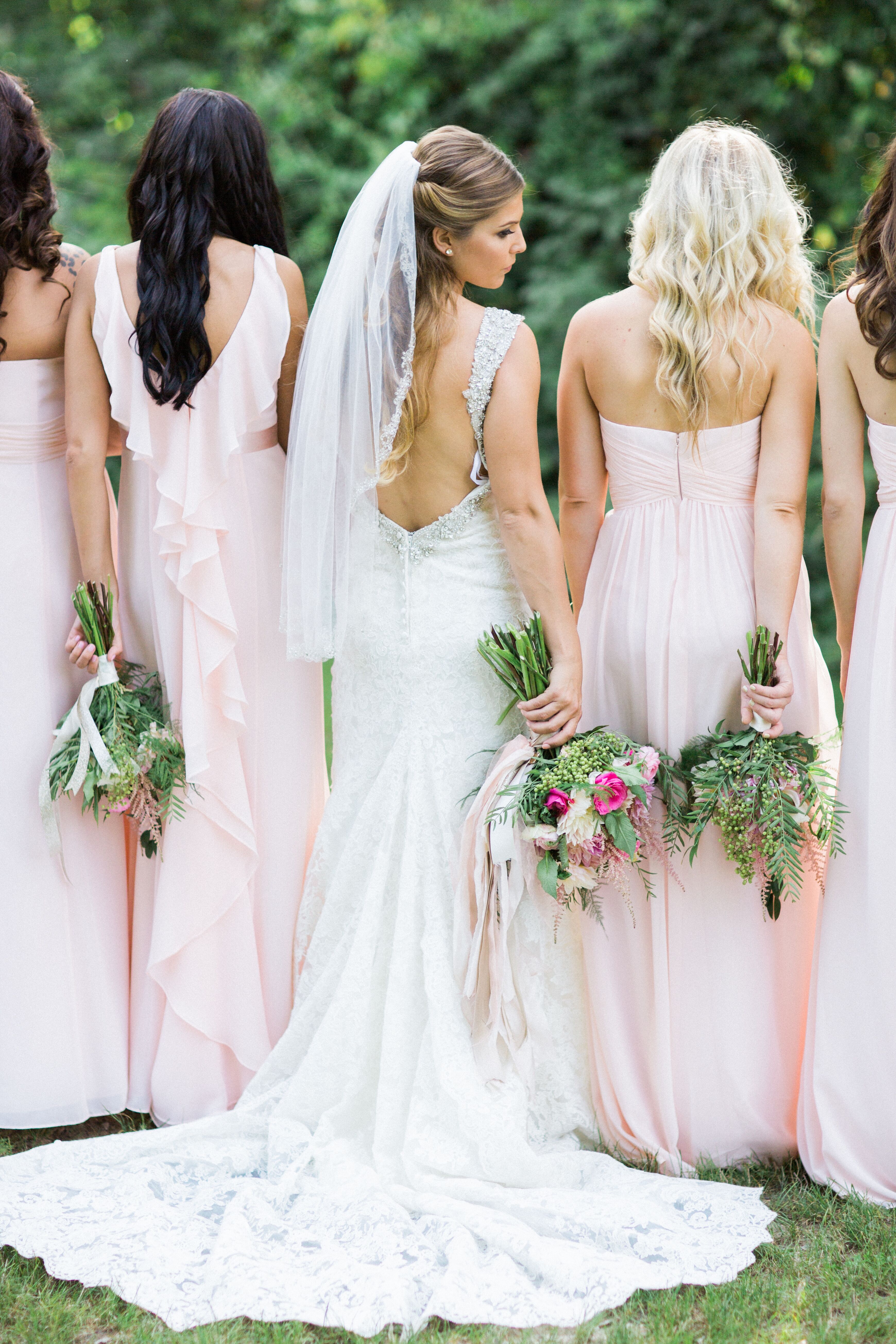 Peach bridesmaid best sale dresses david's bridal