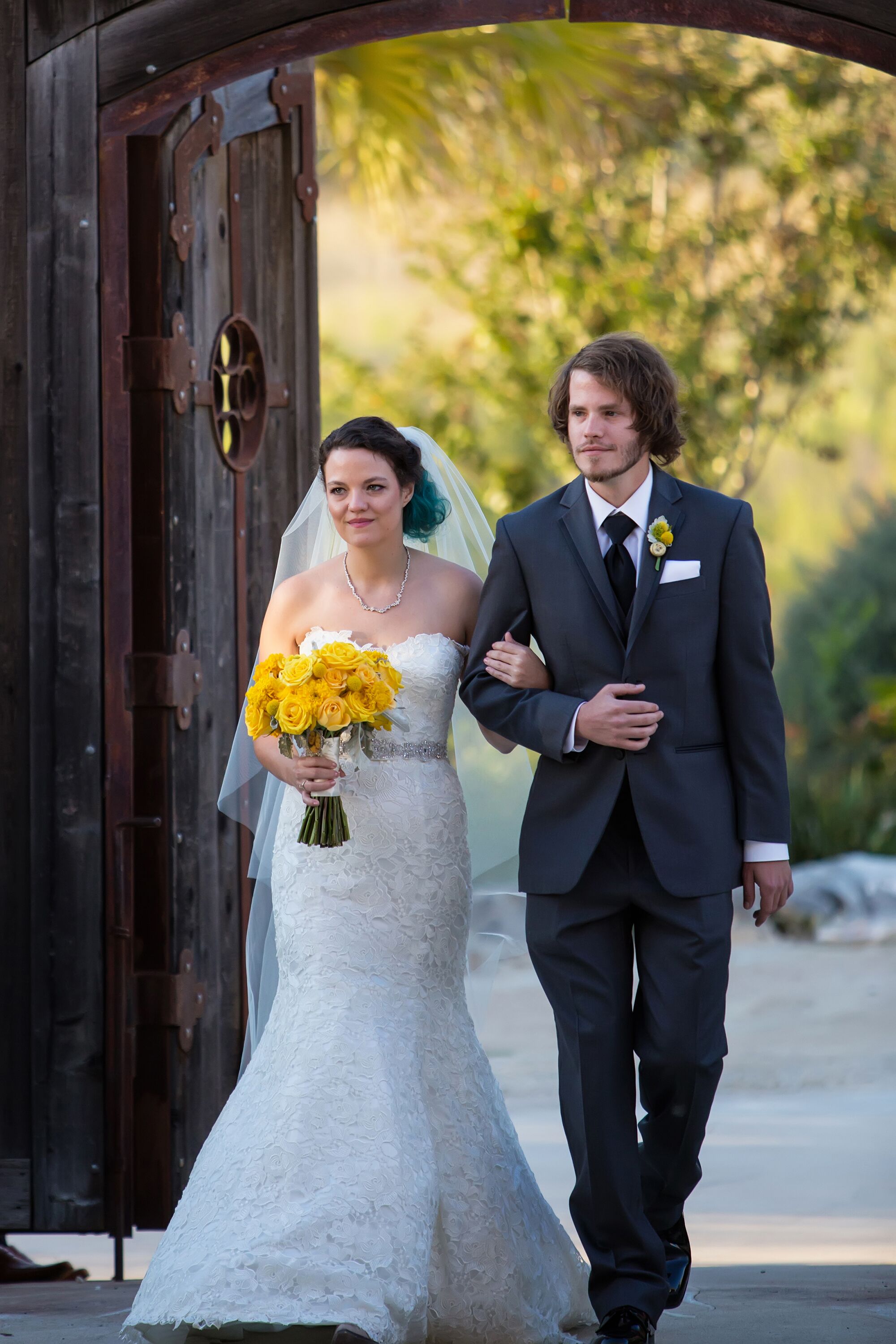 yellow mermaid wedding dress