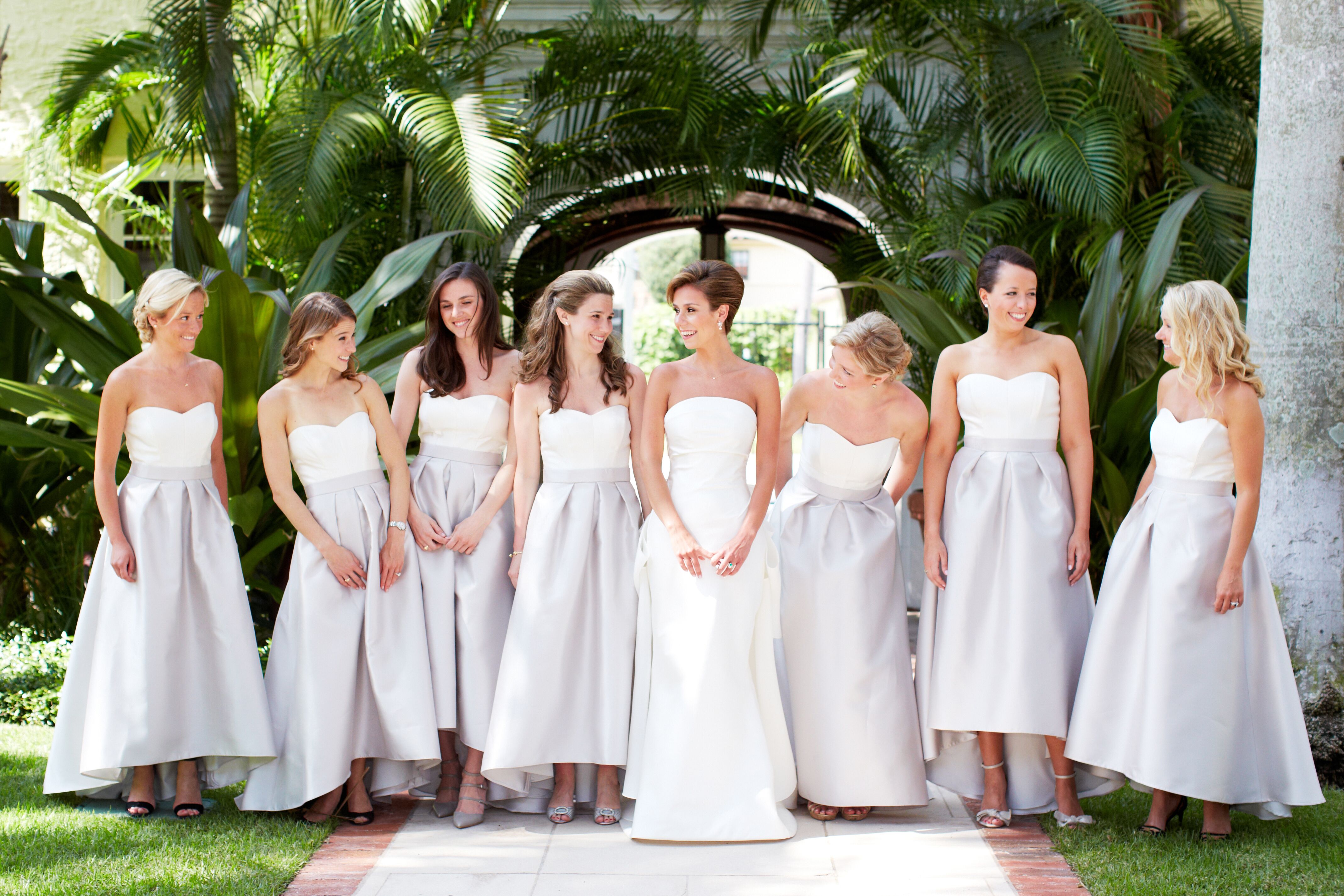 greige bridesmaid dresses