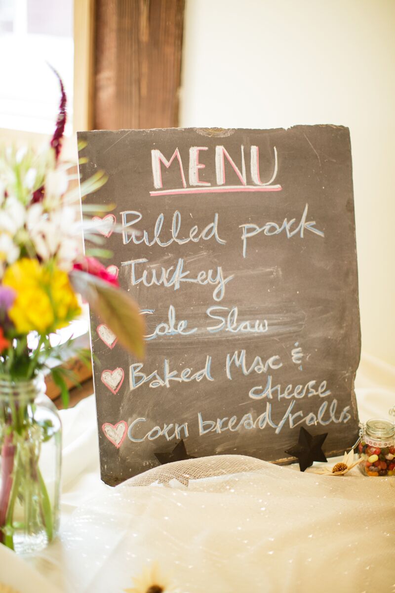 Diy Chalkboard Menu With Southern Food