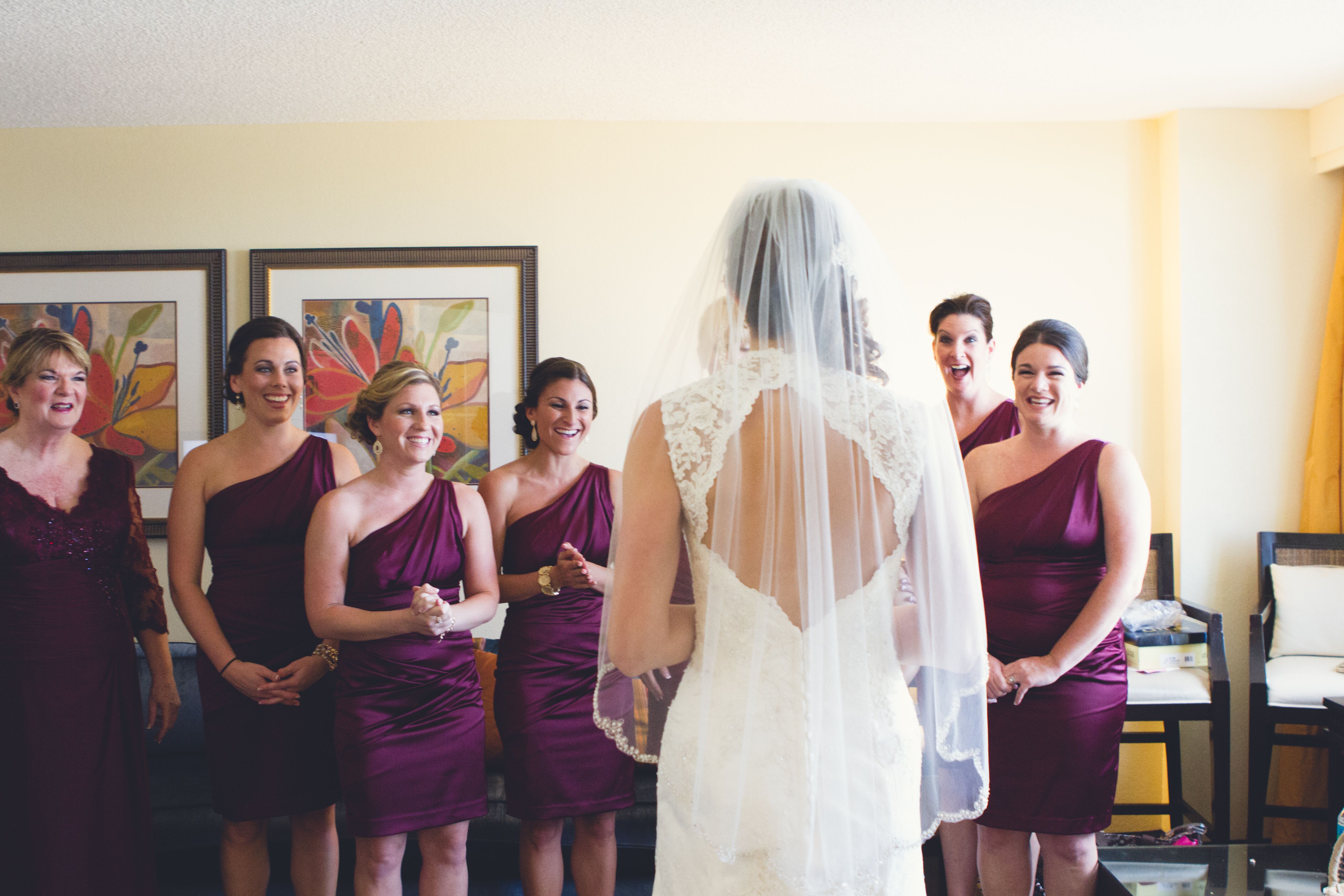 Brides First Look To Her Bridesmaids 1331