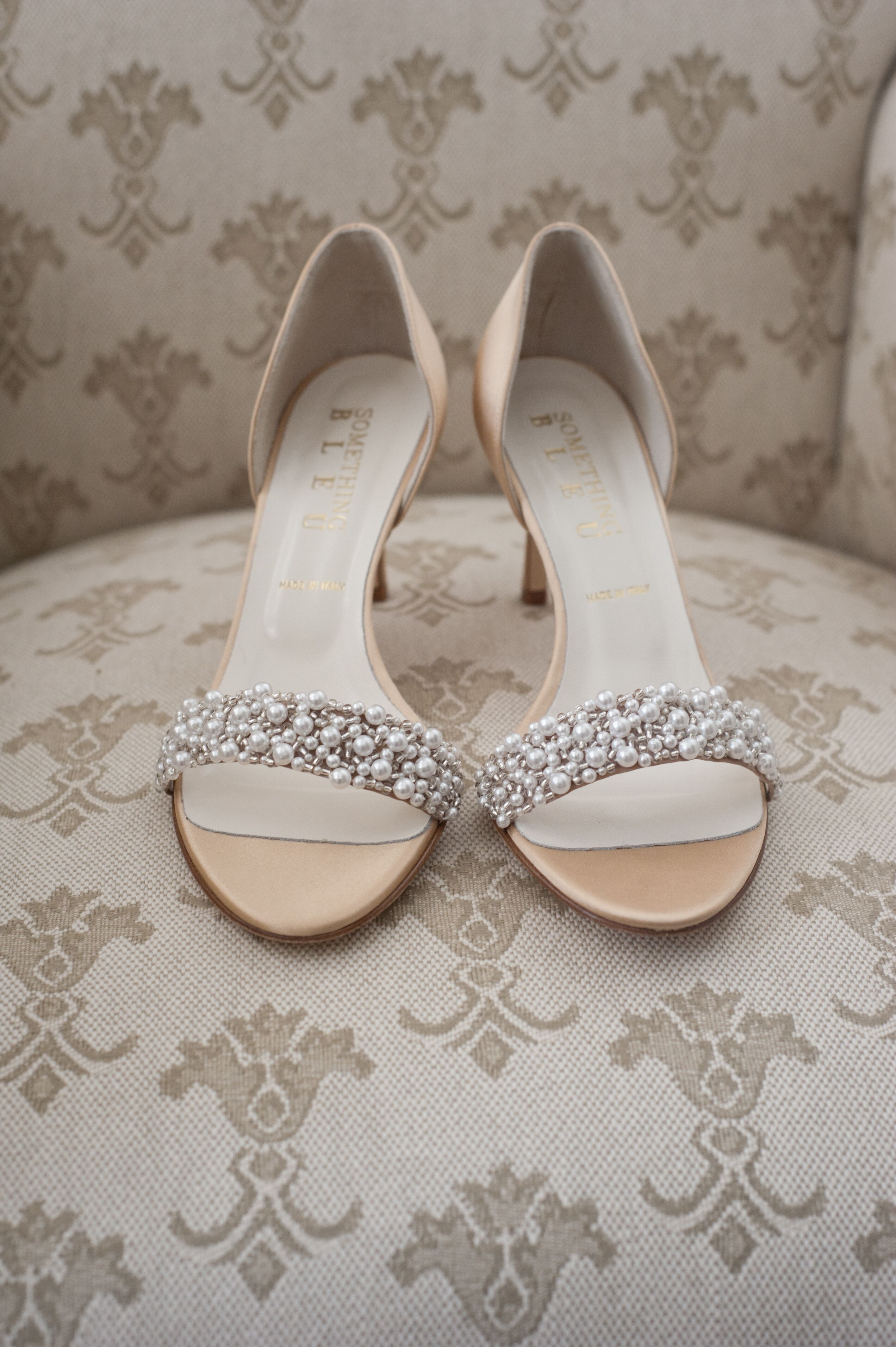 Champagne bridal shoes best sale