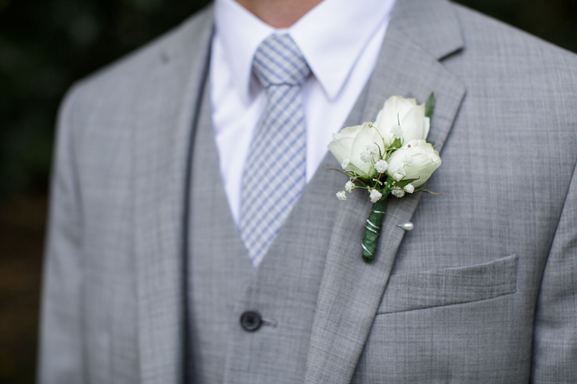 White Rose, Baby’s Breath Boutonniere