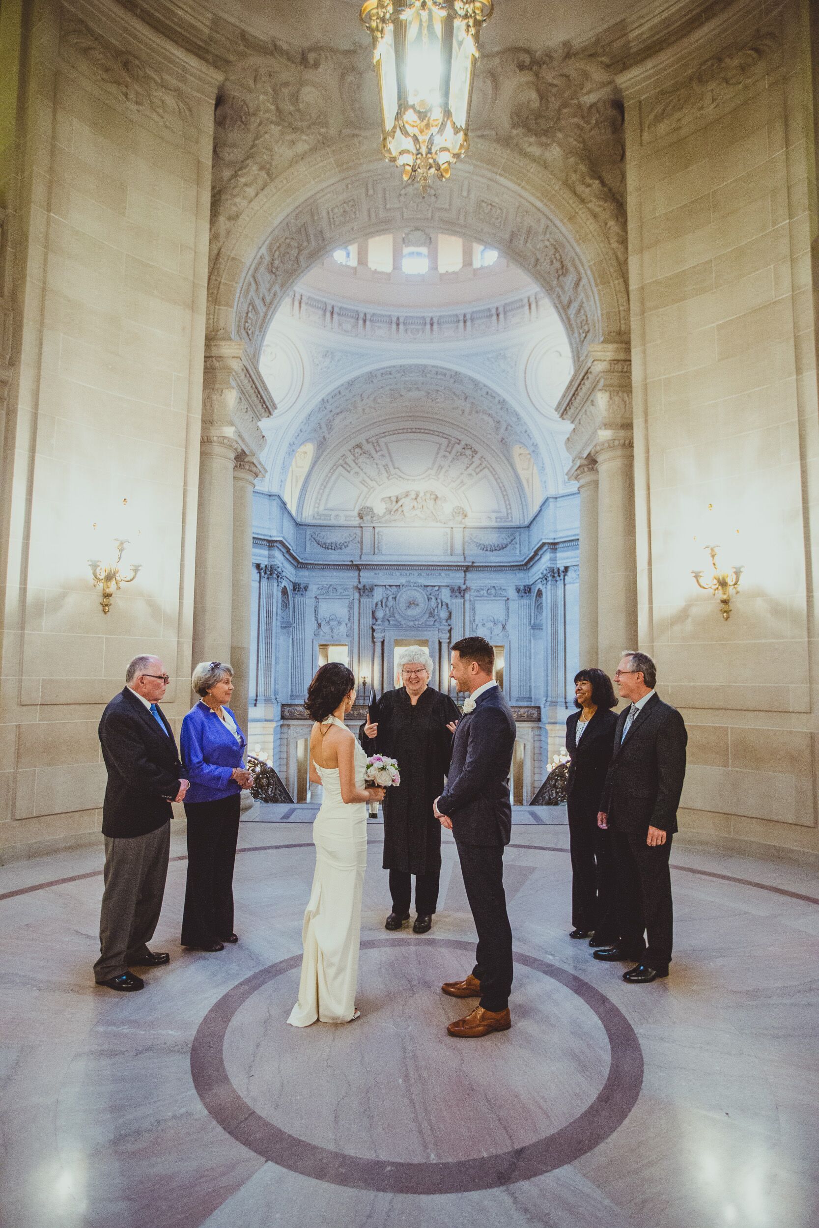 Intimate Wedding Ceremony At City Hall