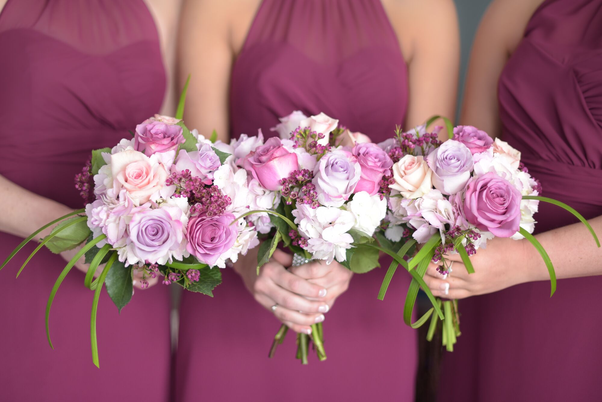 sangria colored bridesmaid dresses