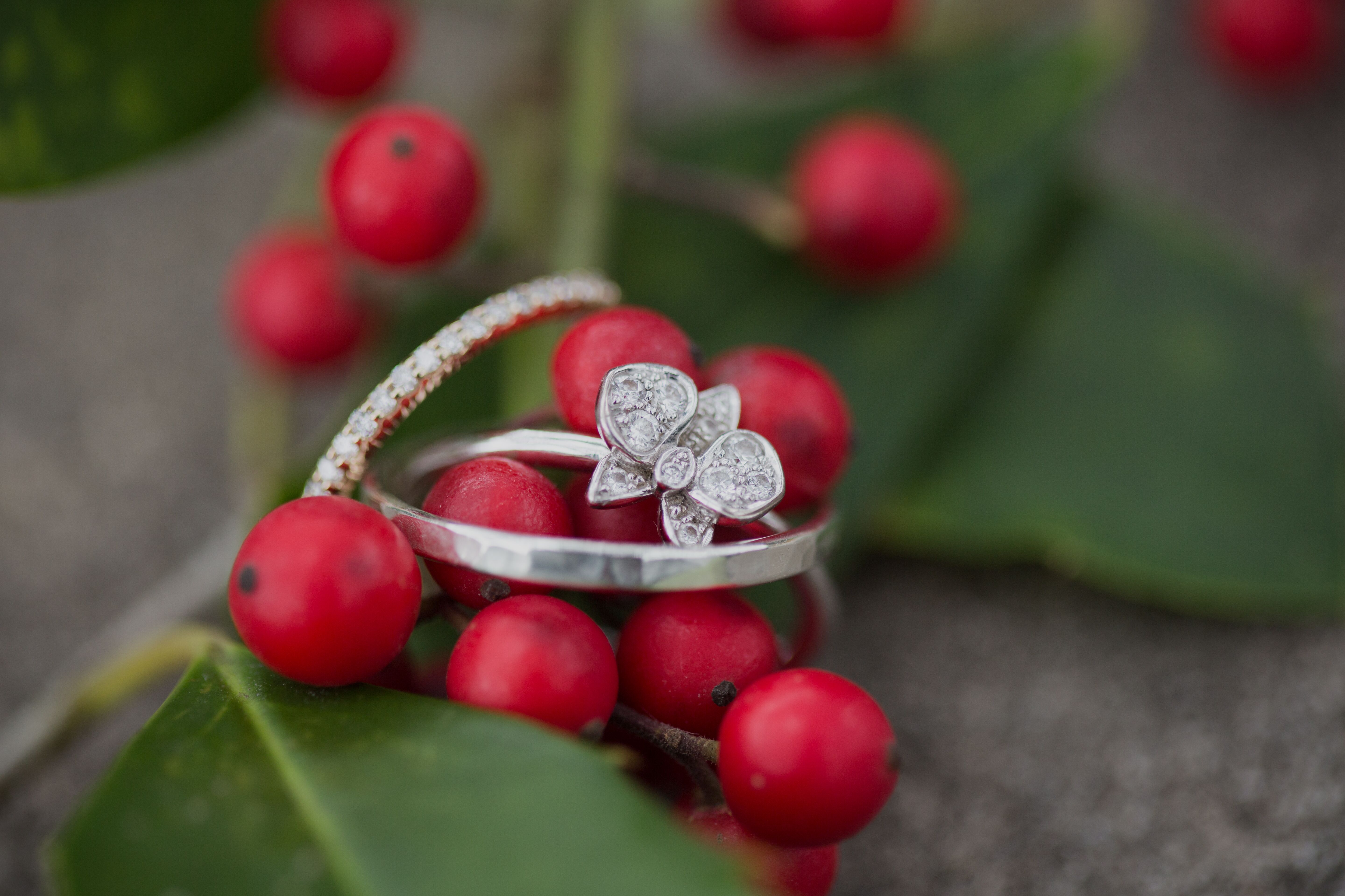 Butterfly-Shaped Diamond Engagement Ring