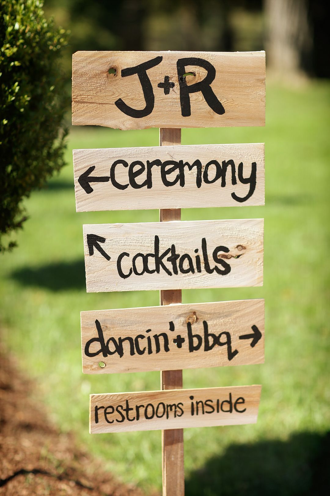 Simple Wooden Direction Sign