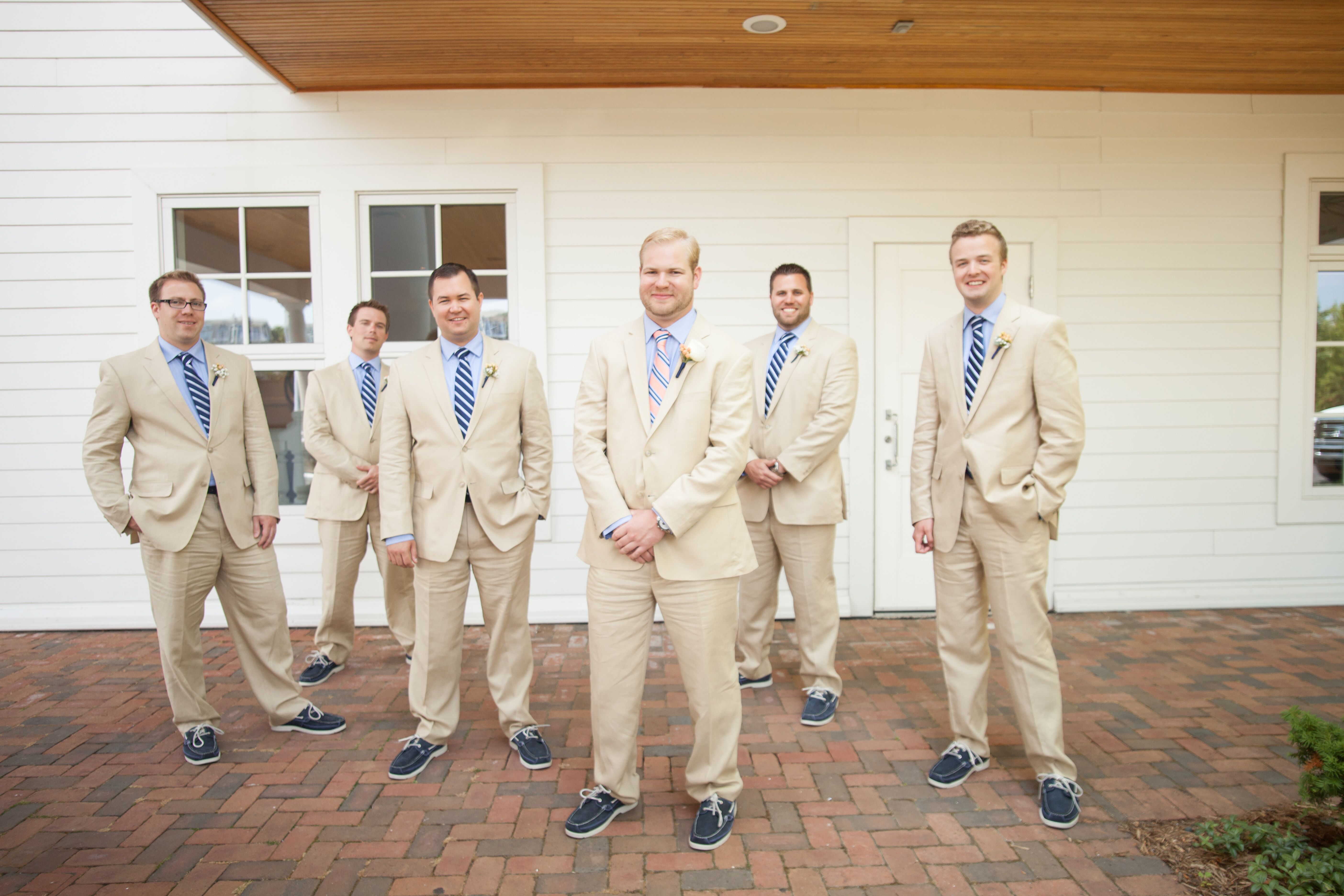 Suit and cheap boat shoes