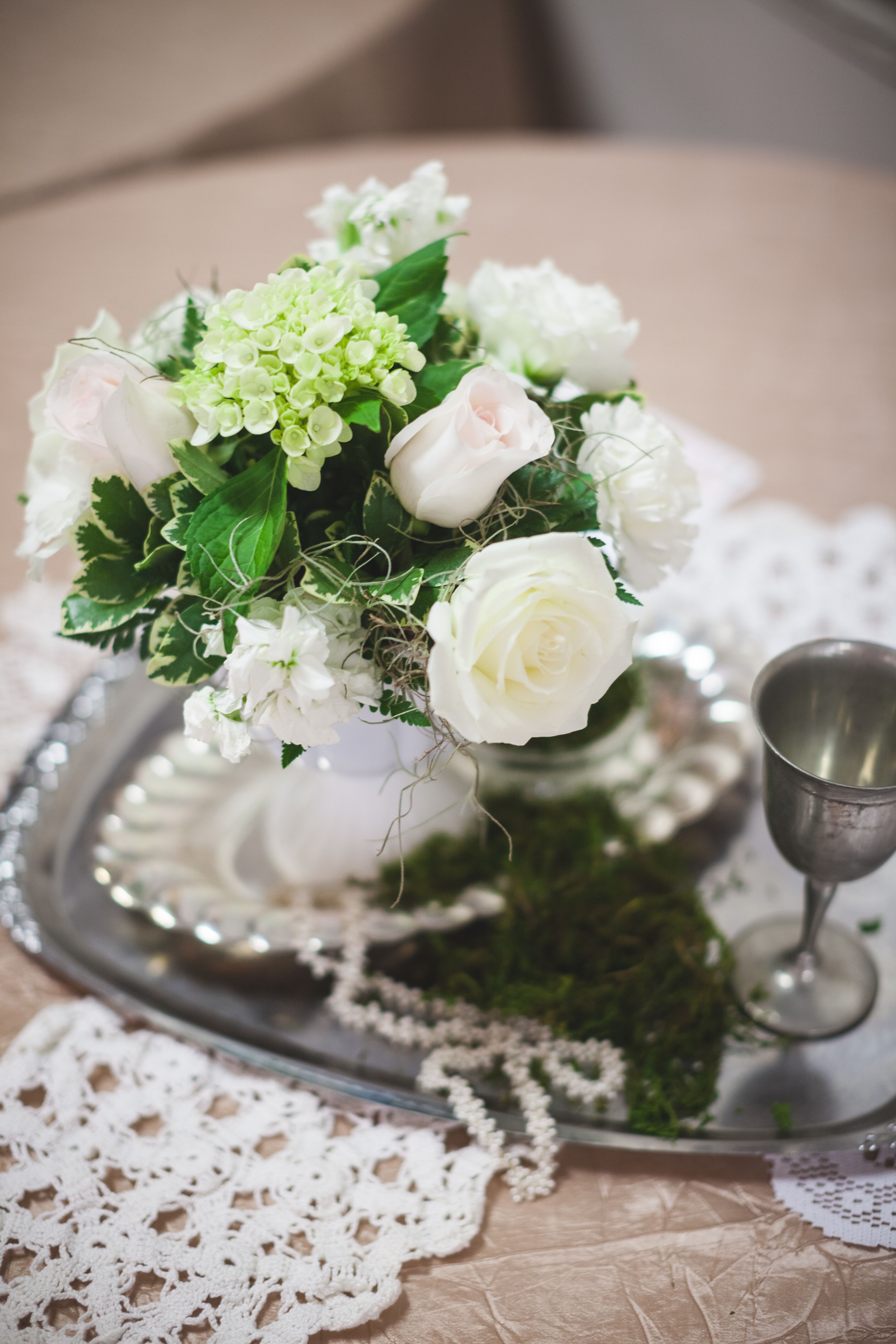 Vintage-Inspired Silver Centerpieces