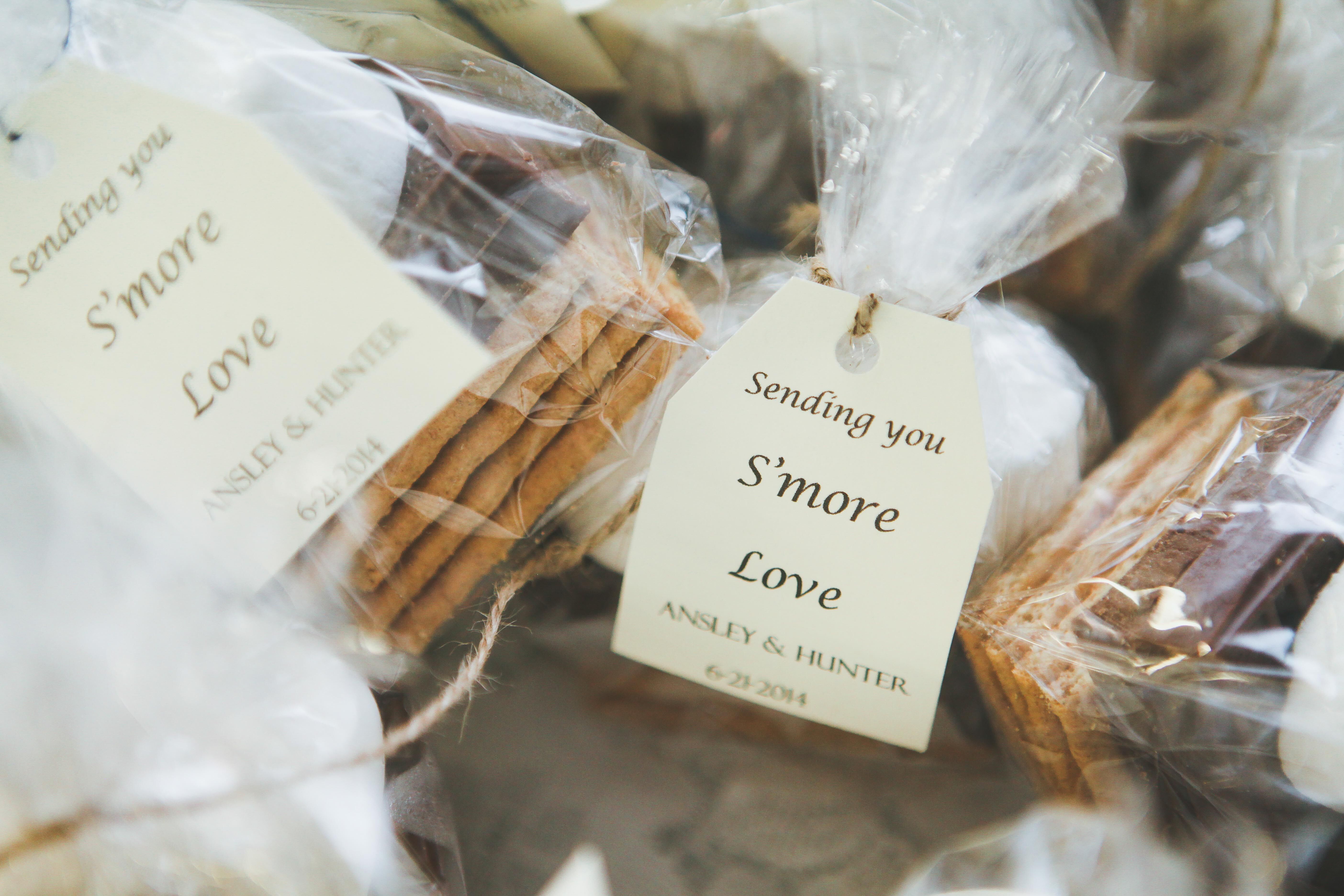 DIY Packaged S'more Wedding Favors