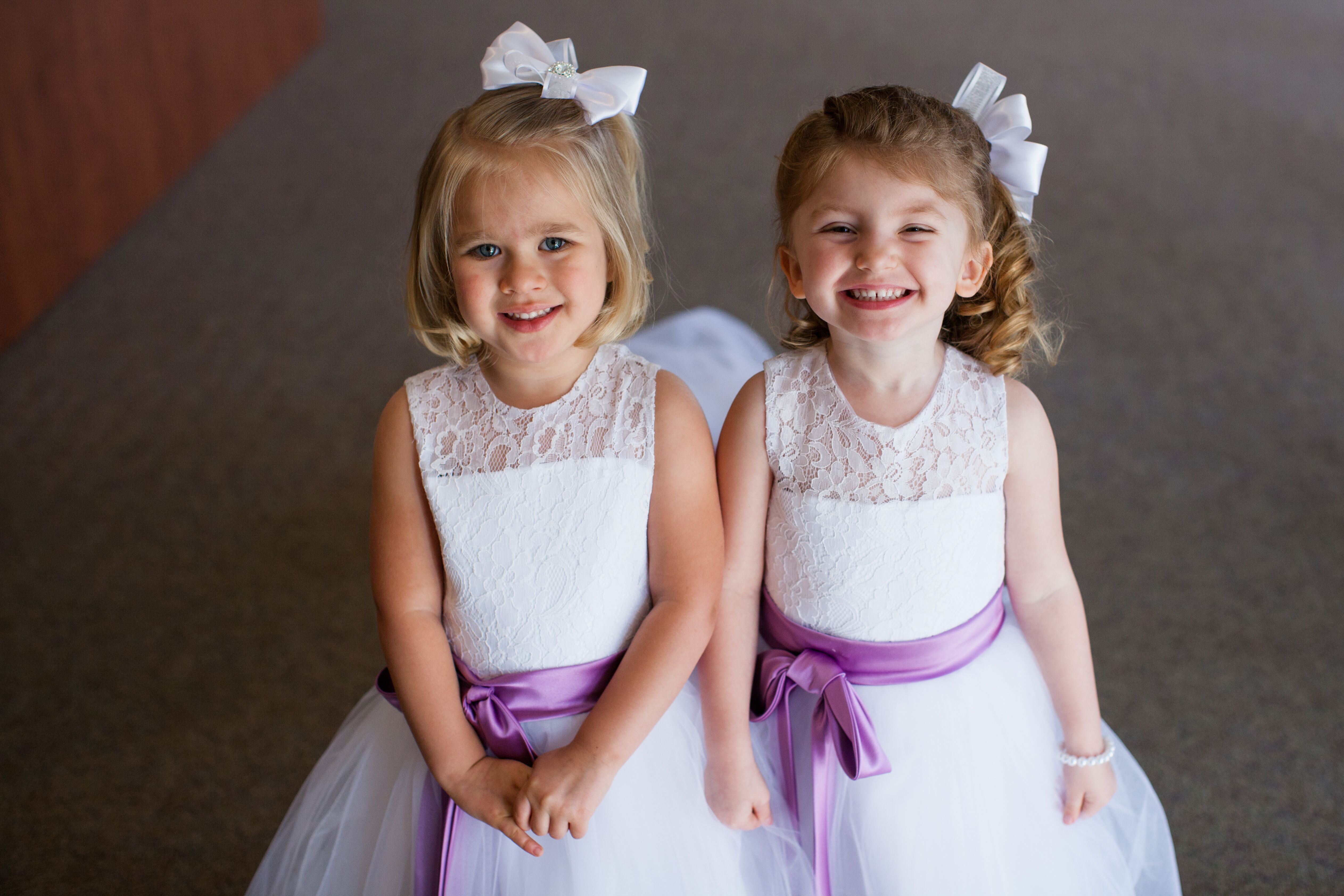 Lilac and white outlet flower girl dresses