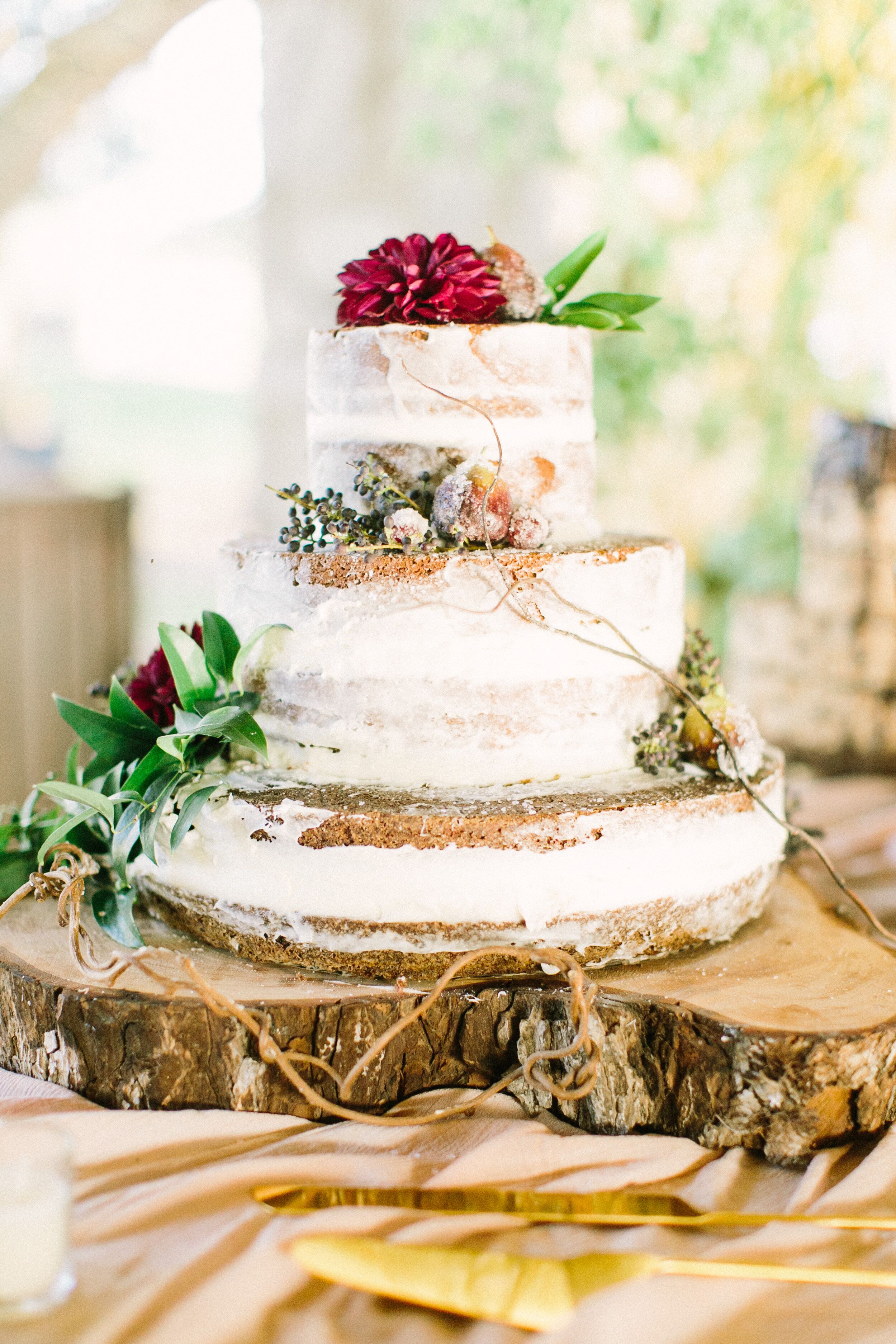 Three Tier Nearly Naked Cake