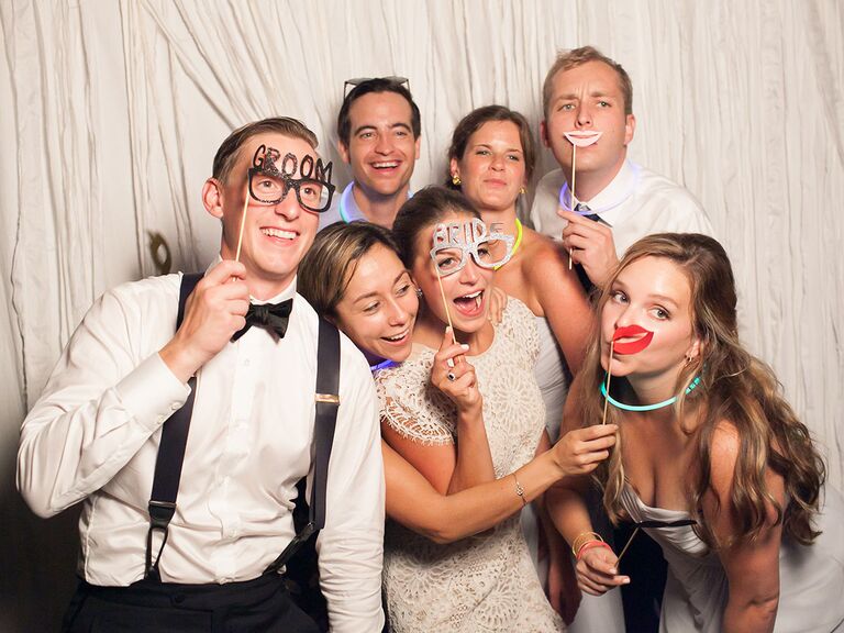 wedding reception photo booth idea