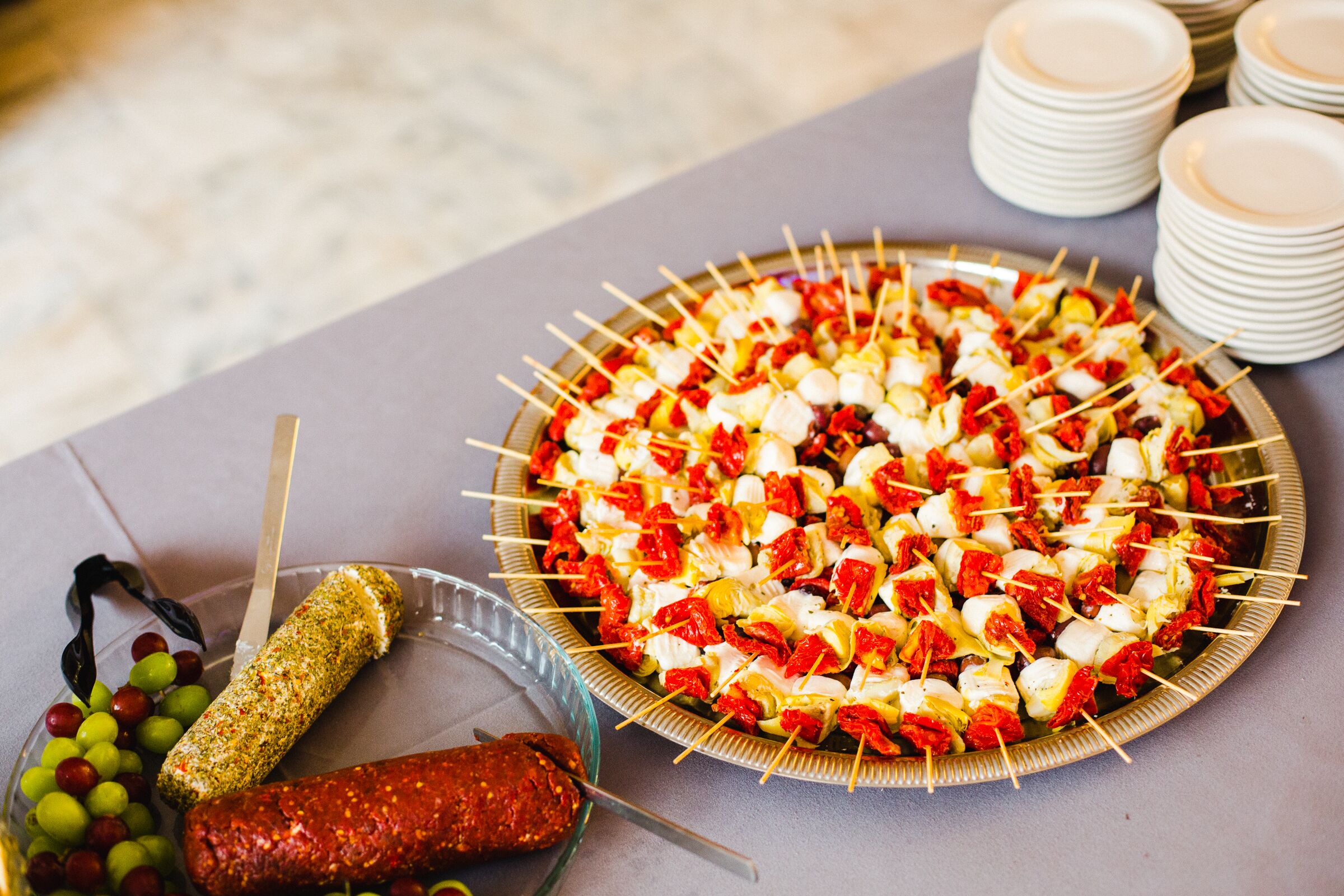 Meat and Cheese Appetizer Platter at Reception