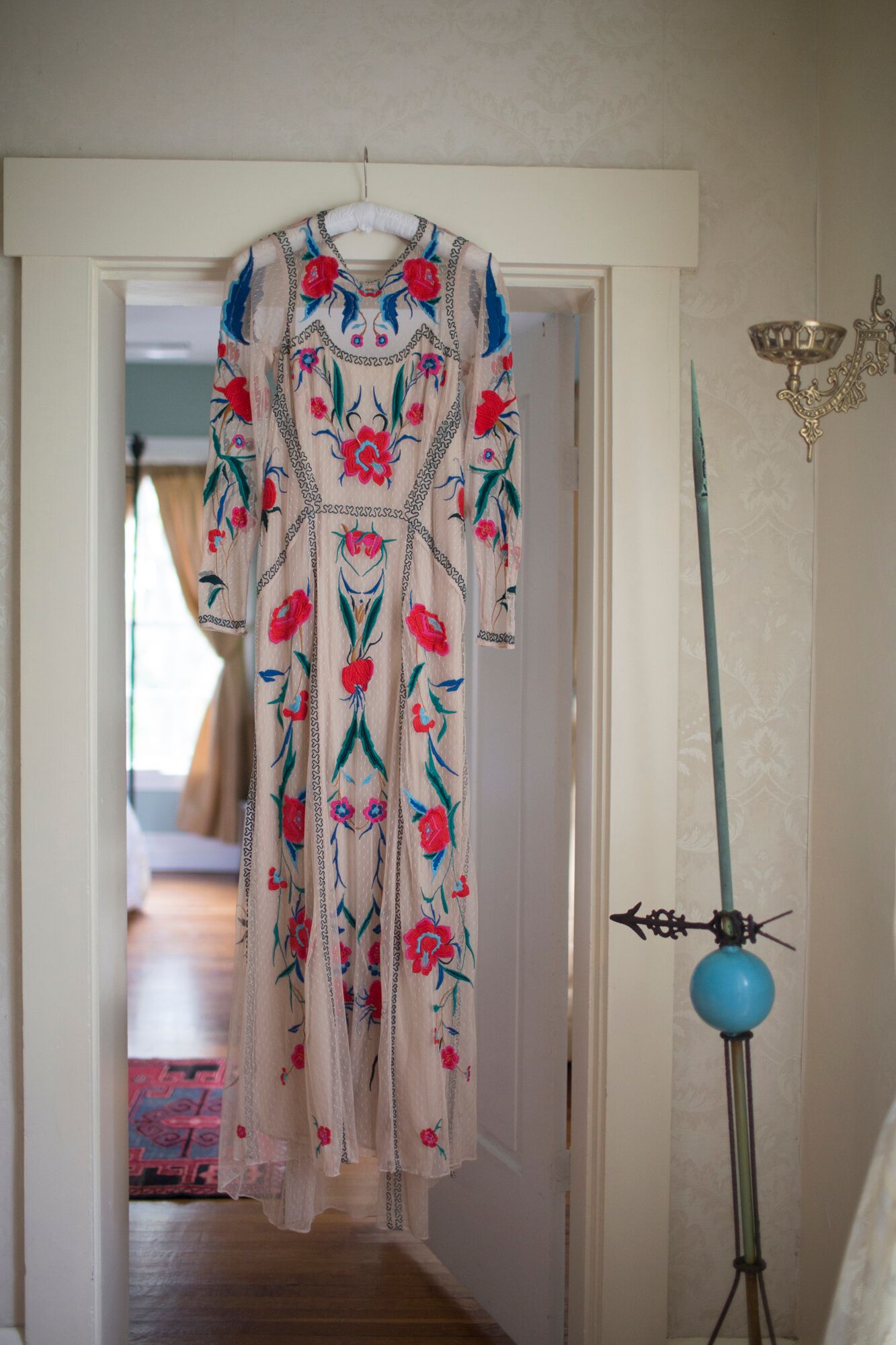 Bohemian-Style Temperley London Colorful Wedding Dress