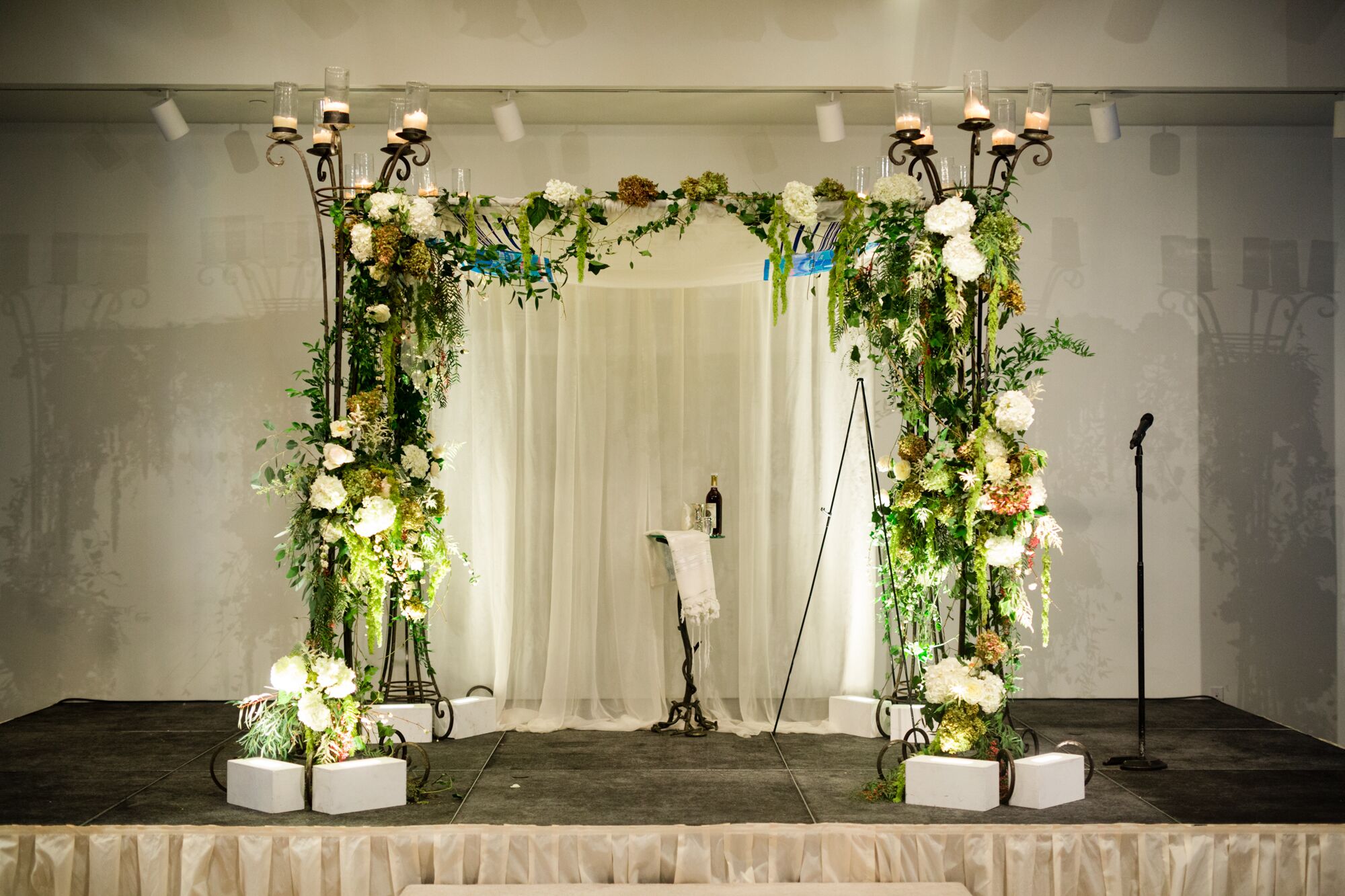 Floral and CandleDecorated Chuppah