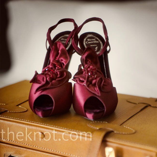 Burgundy Bridal Shoes