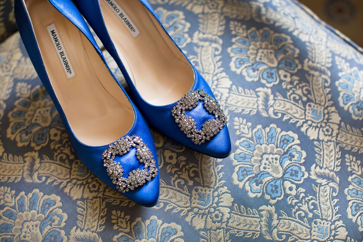 Manolo blahnik deals blue shoes