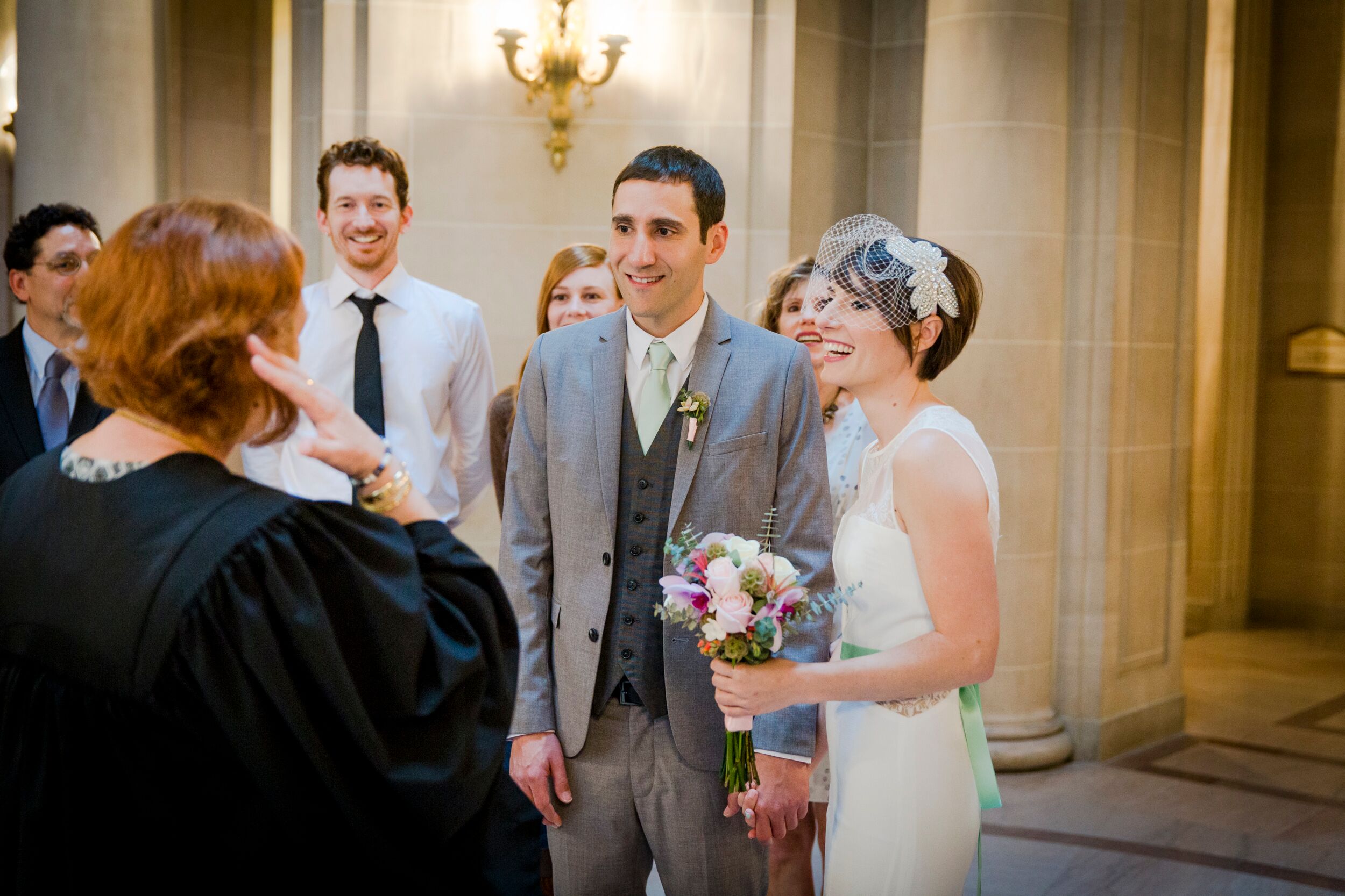 Couple Getting Married at City Hall