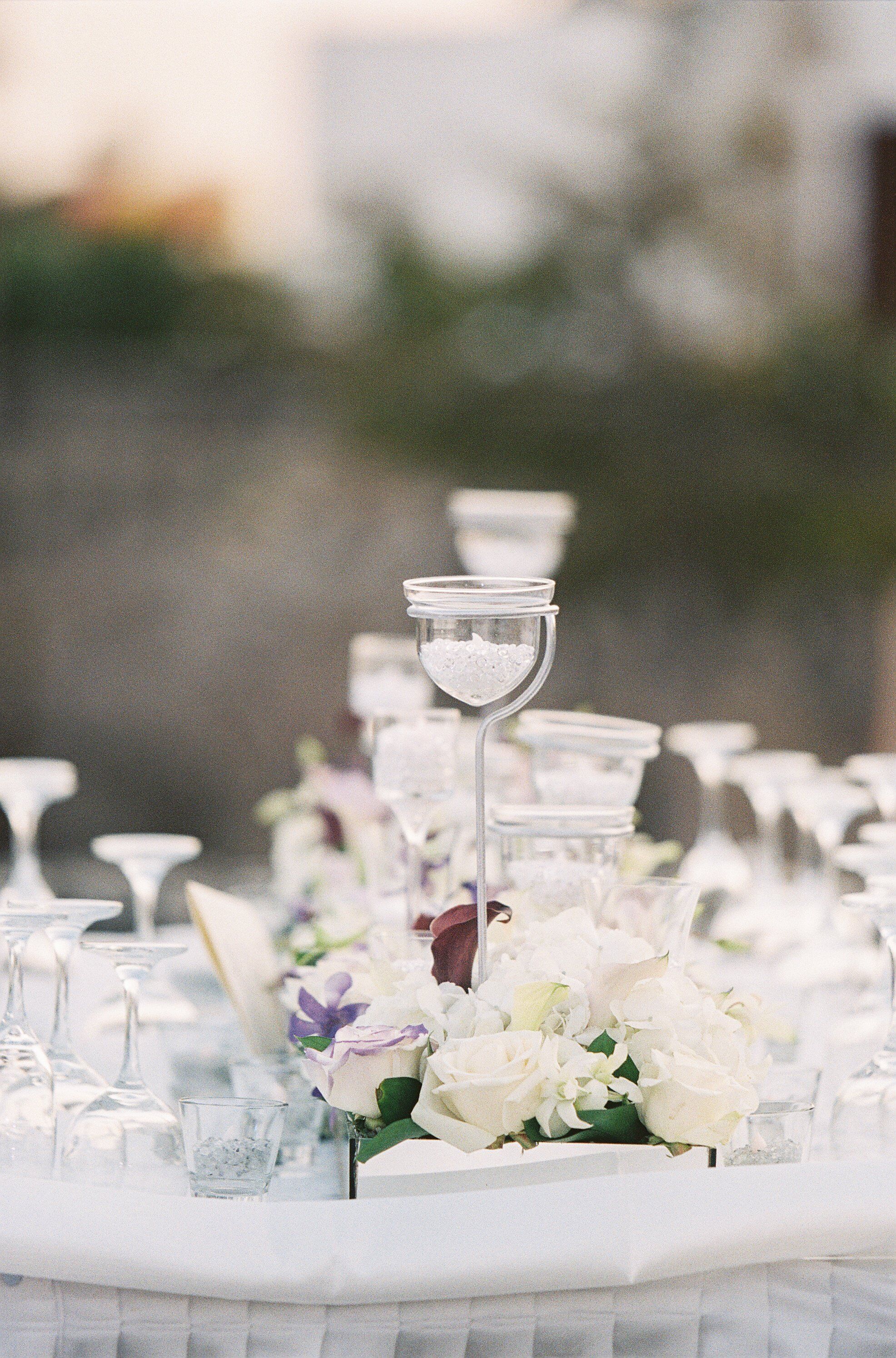 Purple and White Floral Table Runners