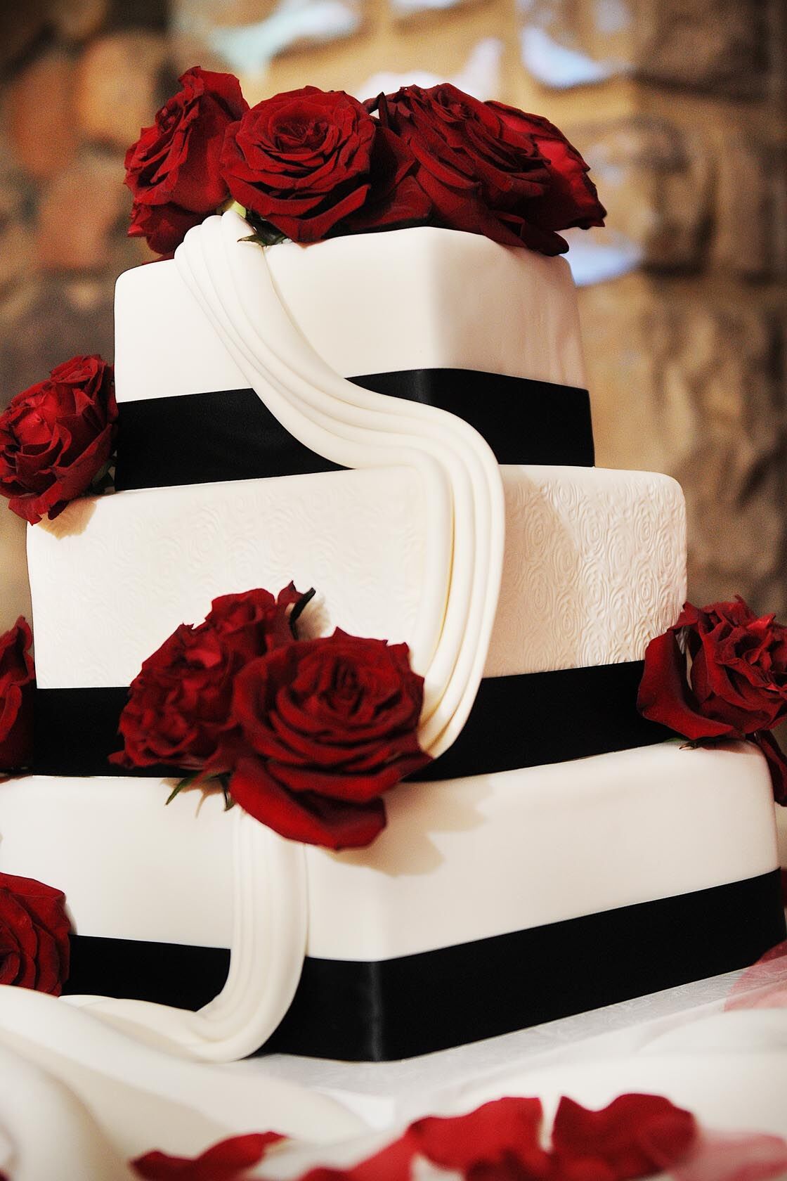 Red Black and White Wedding