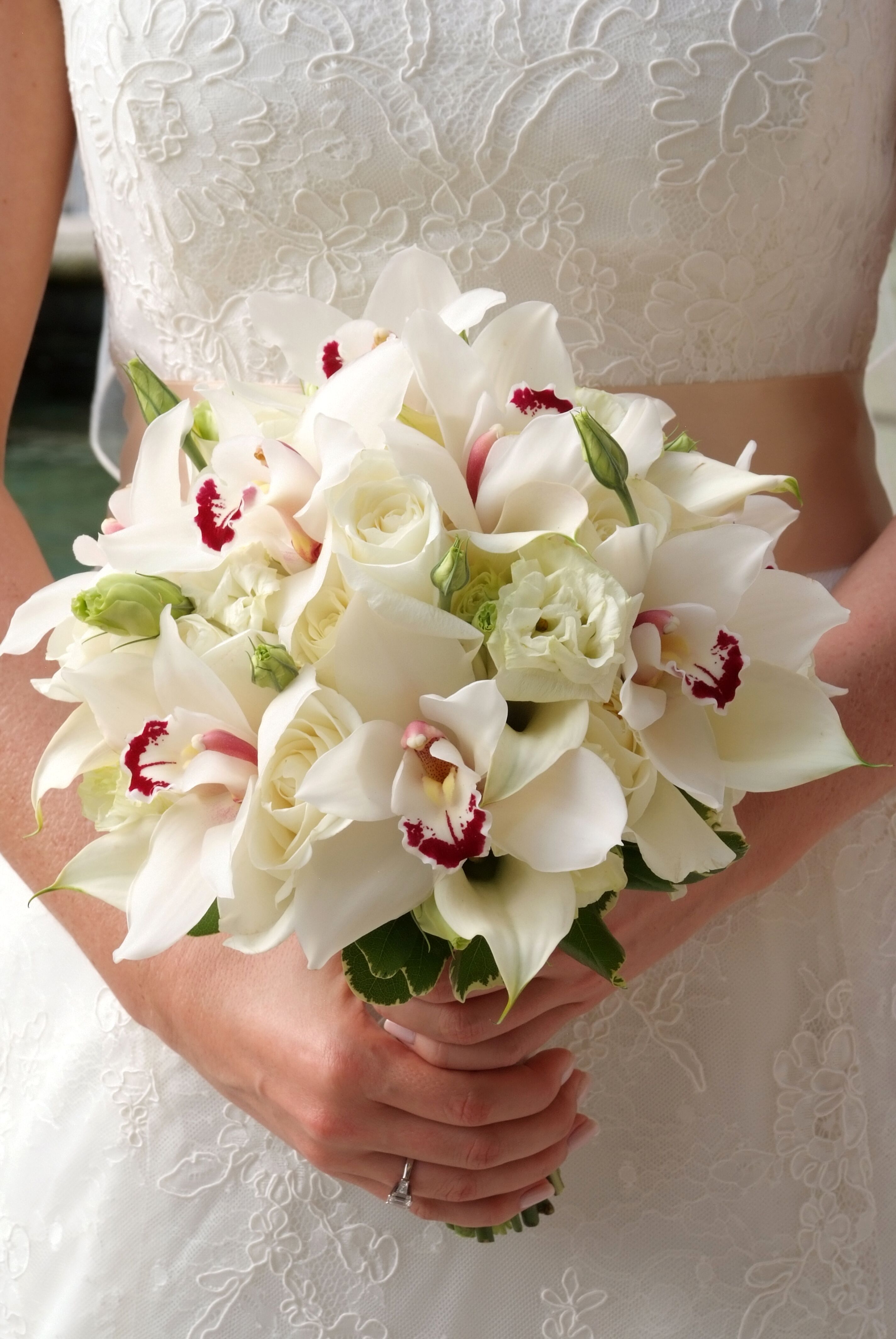 Naples, Florida White Orchid Bridal Bouquet