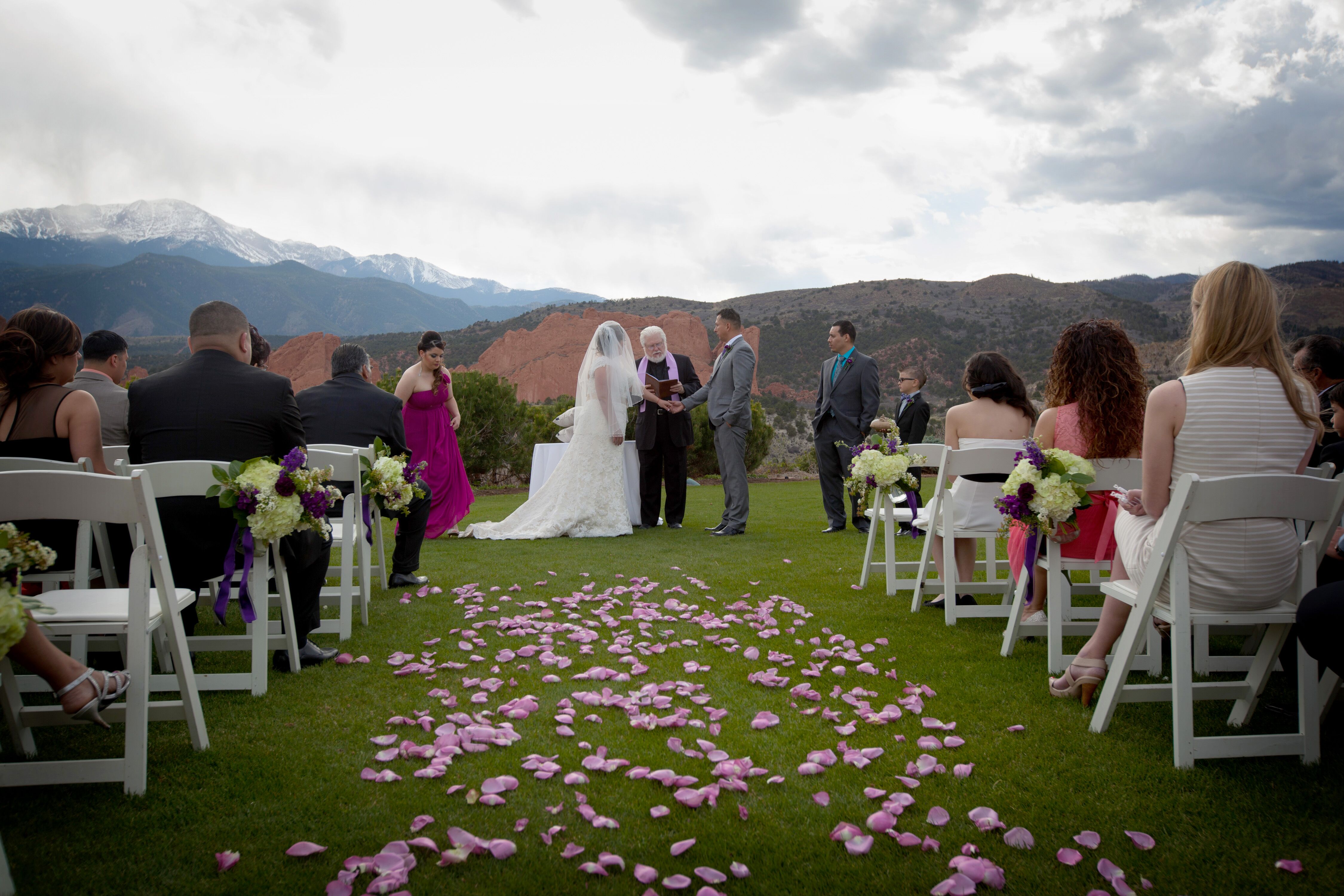 Idalia and Eddie Outdoor Ceremony in Colorado Springs