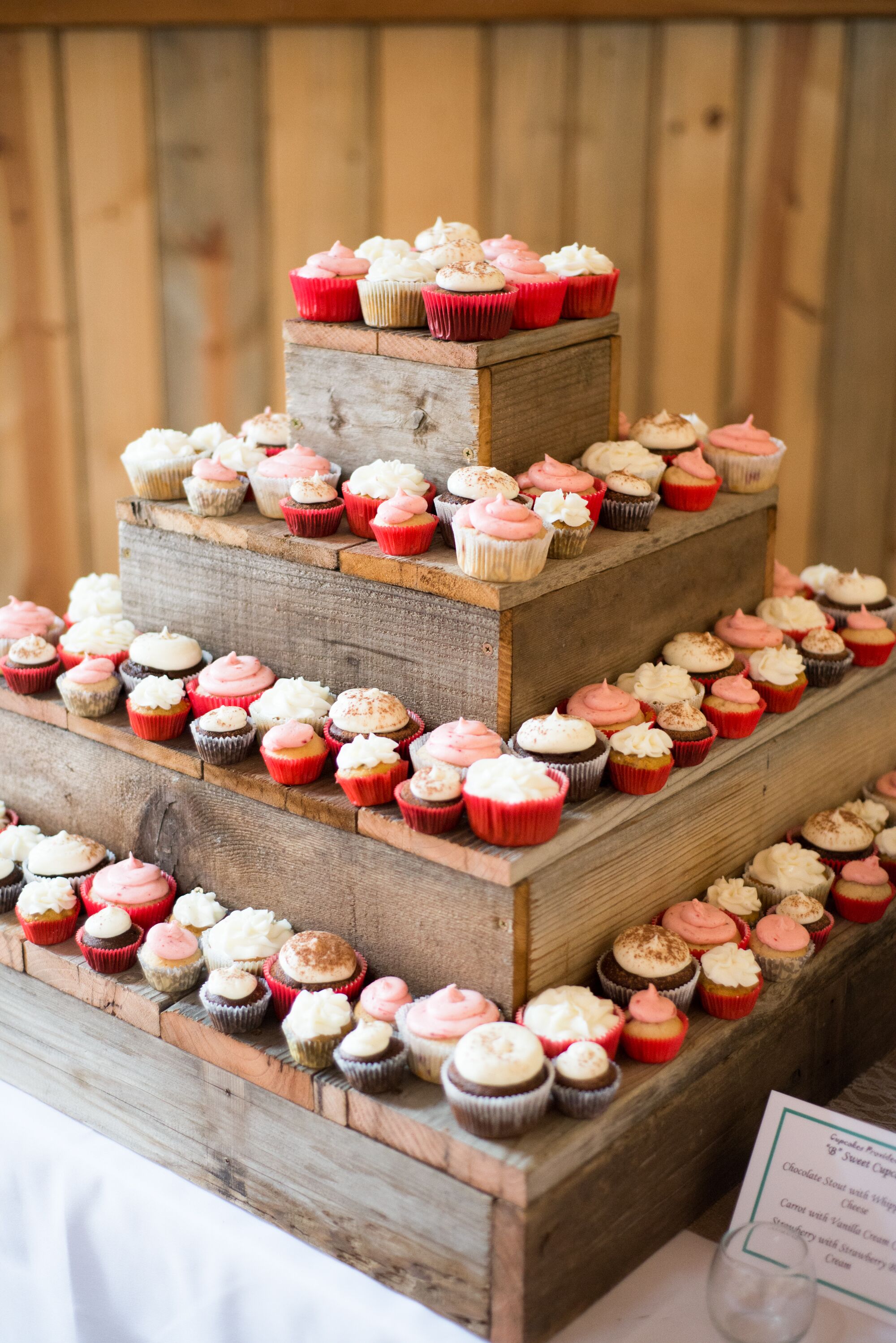 DIY Barn Wood Cupcake Stand Dessert Table