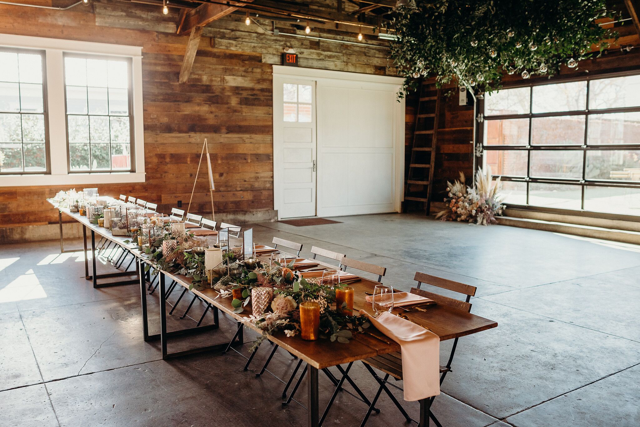 Reception Setup at the Union on Eighth in Georgetown, Texas