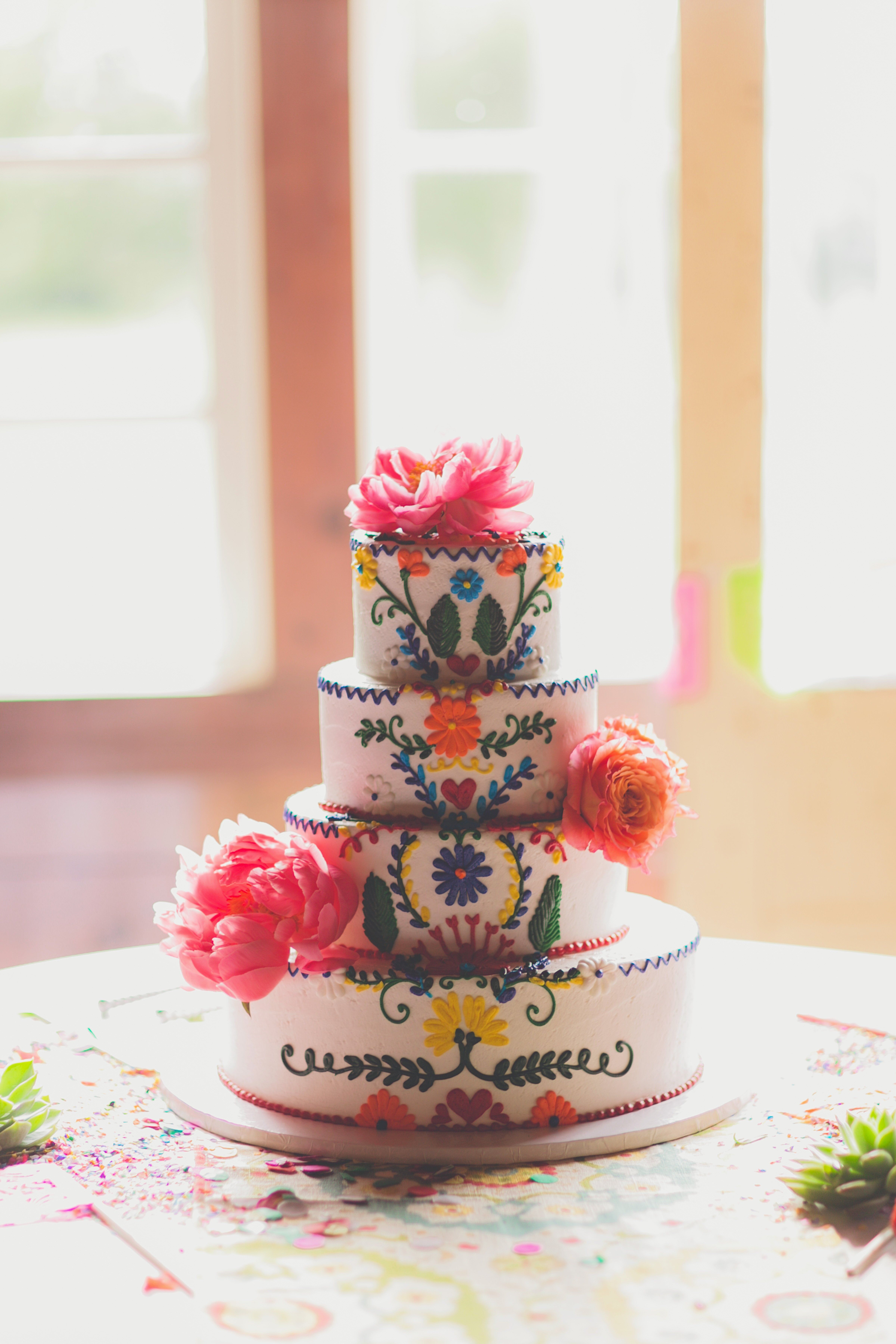  Mexican  Inspired Wedding  Cake 