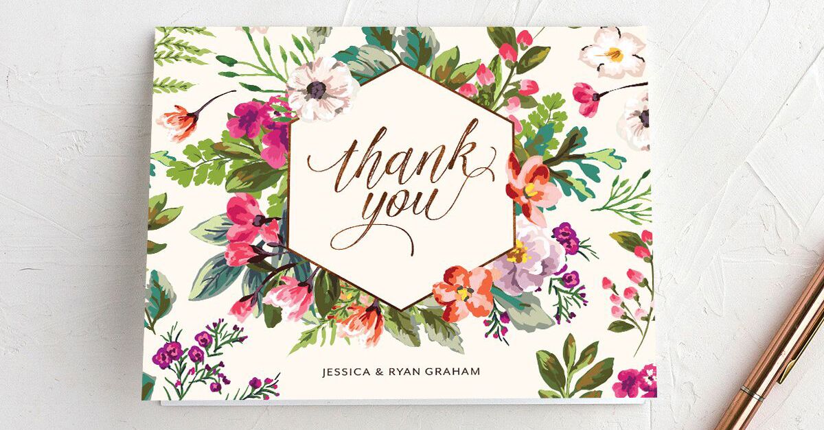 18 Bridal Shower ThankYou Cards For Every Type of Bride