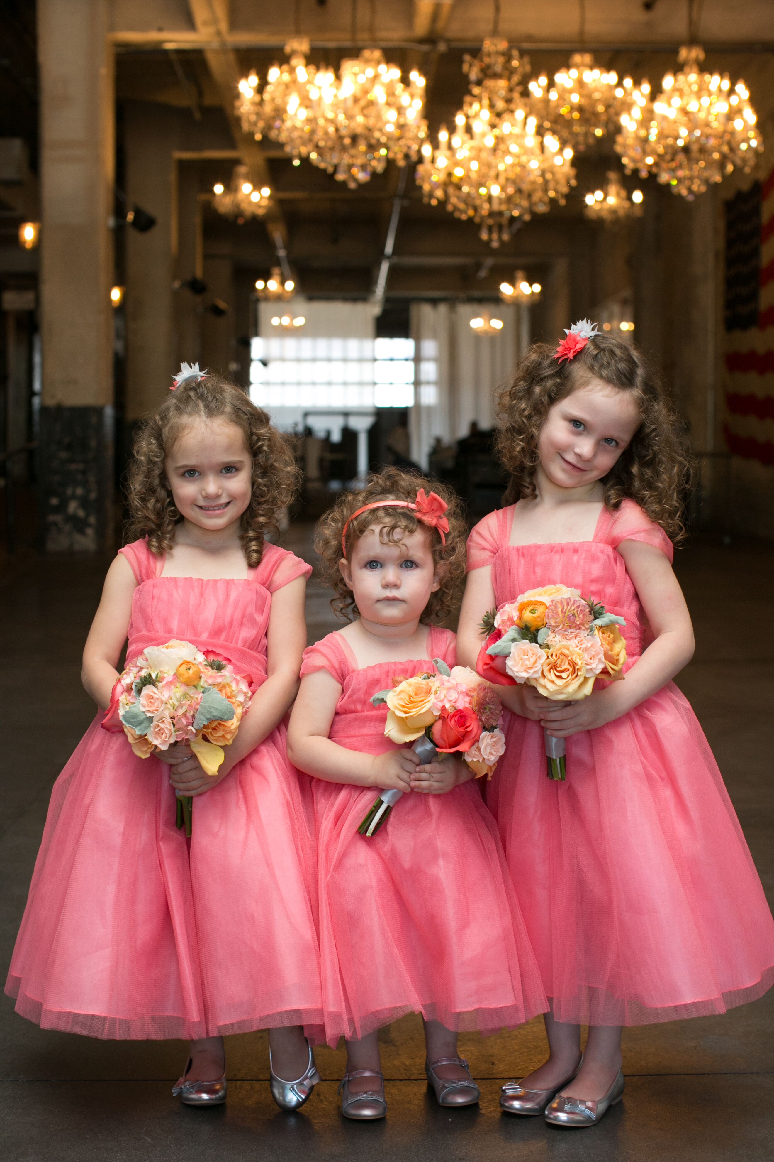 Flower girl dress on sale coral