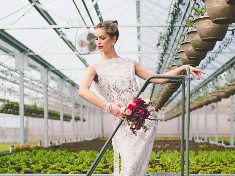 Tablecloth wedding dress