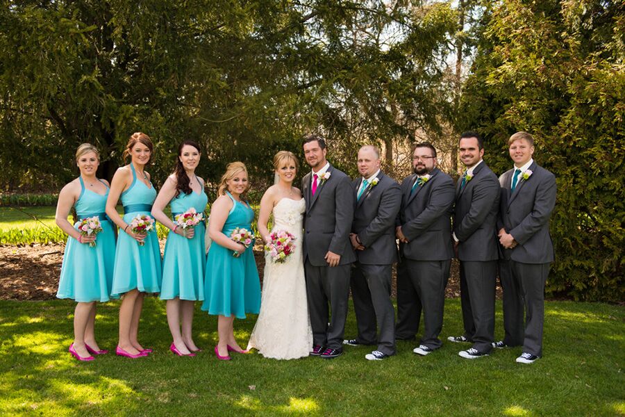 Turquoise best sale groomsmen attire