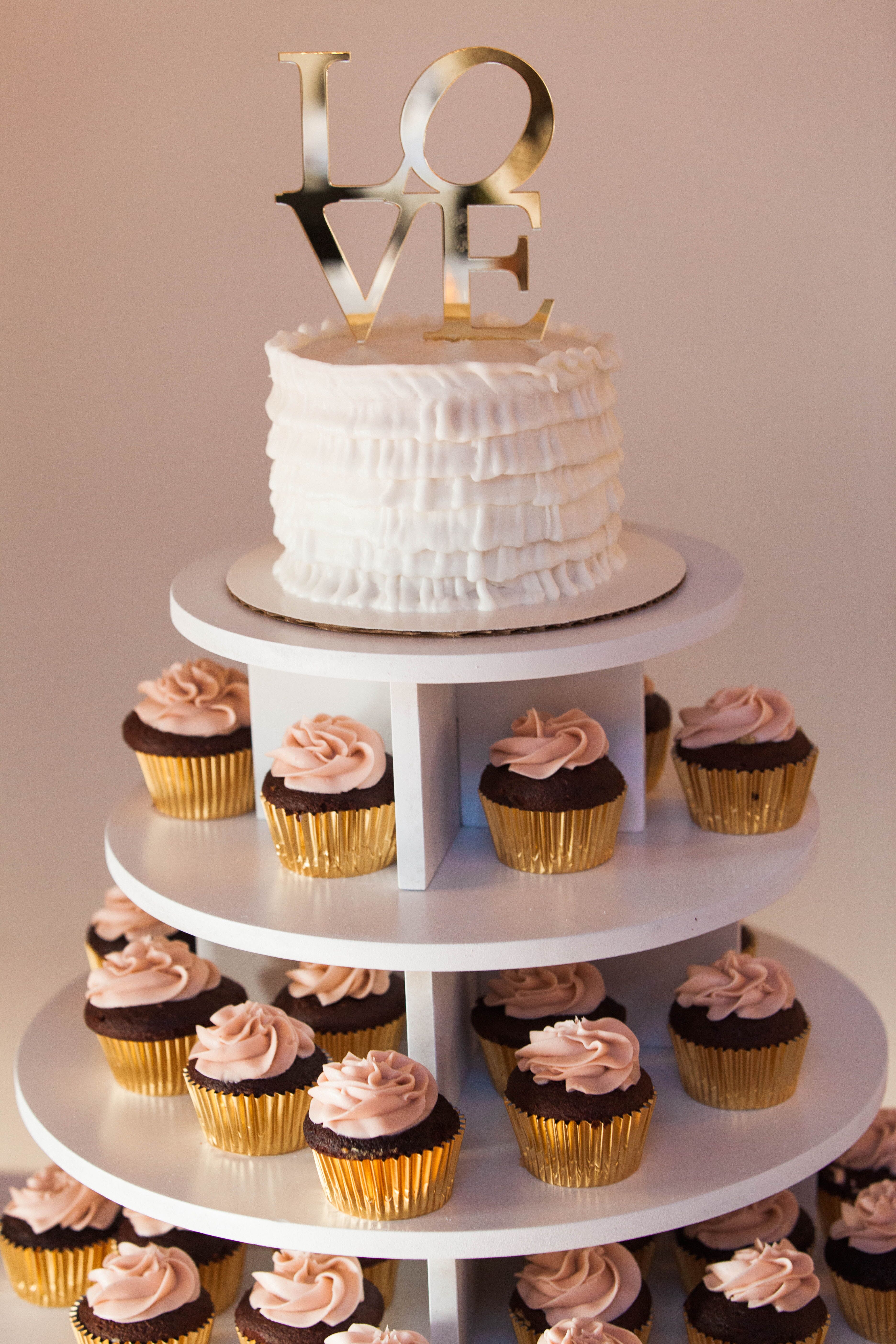 Silver Pop Art 'Love' Cake Topper