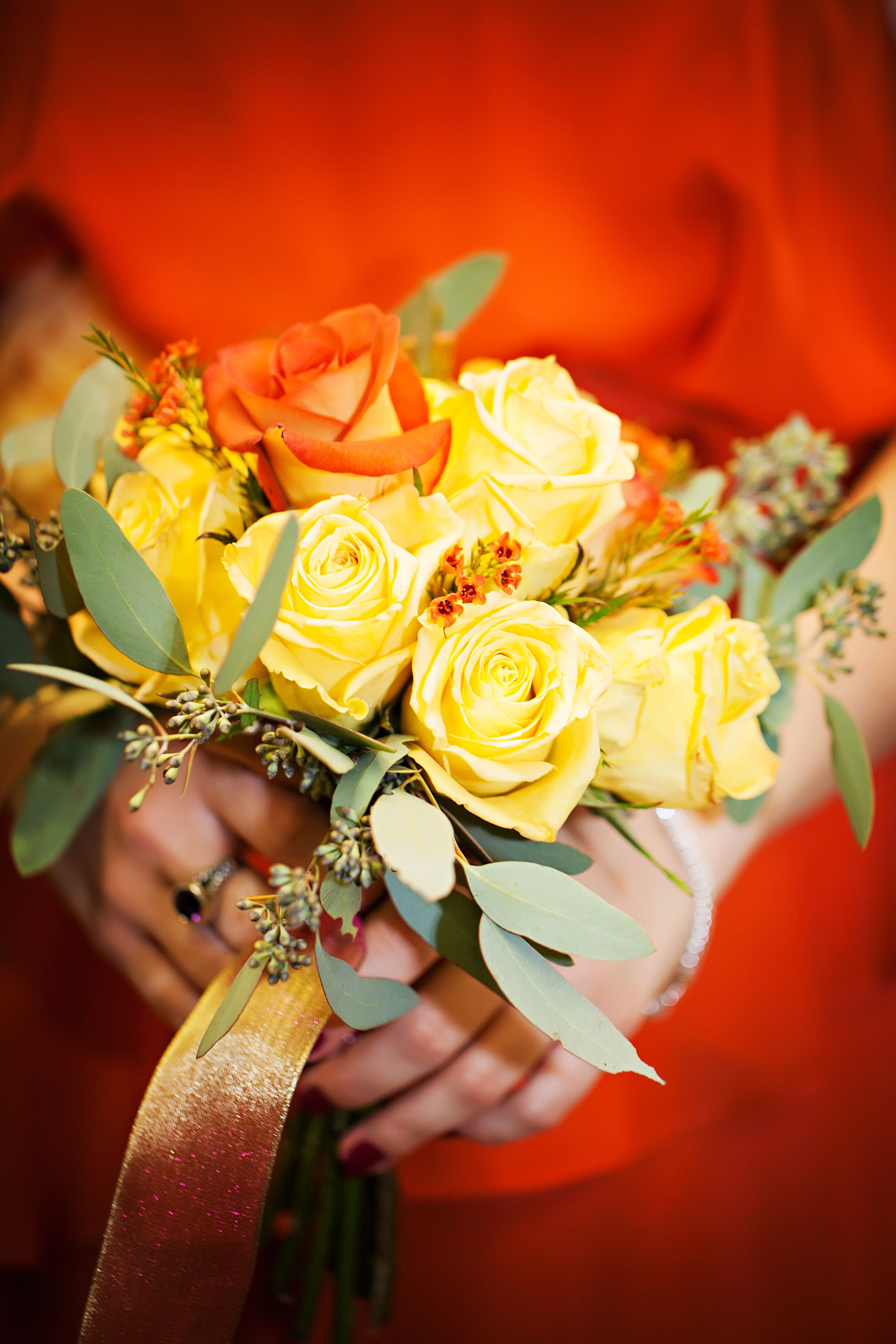 Yellow Rose Bridesmaid Bouquets