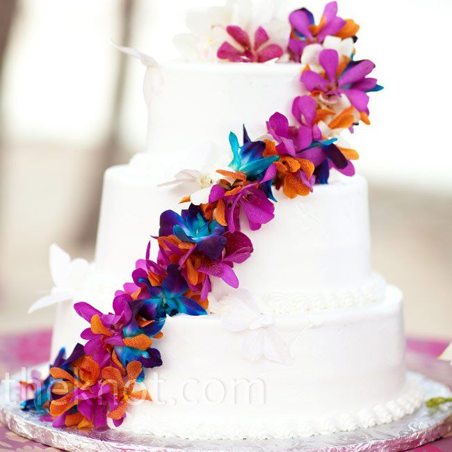 Colorful Orchid Cake