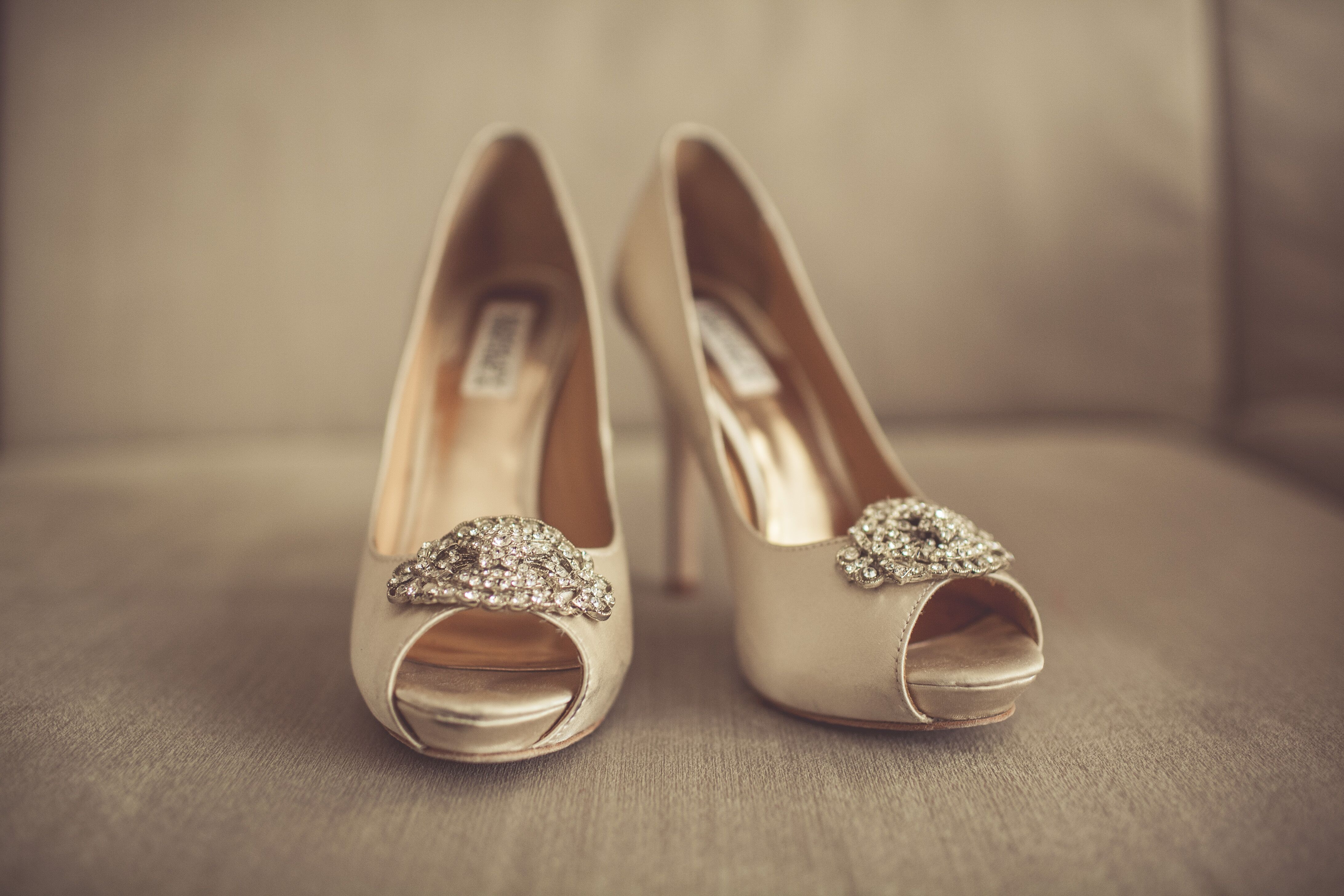 Beige Glamarous Wedding Heels