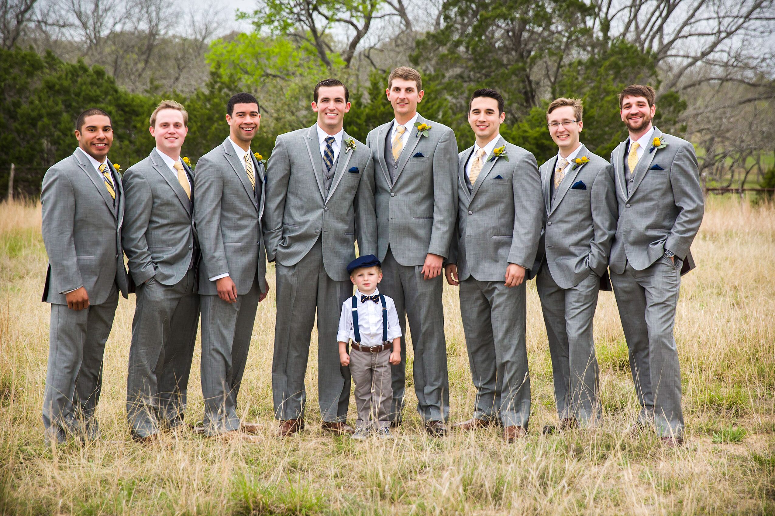 Gray Groomsmen Attire