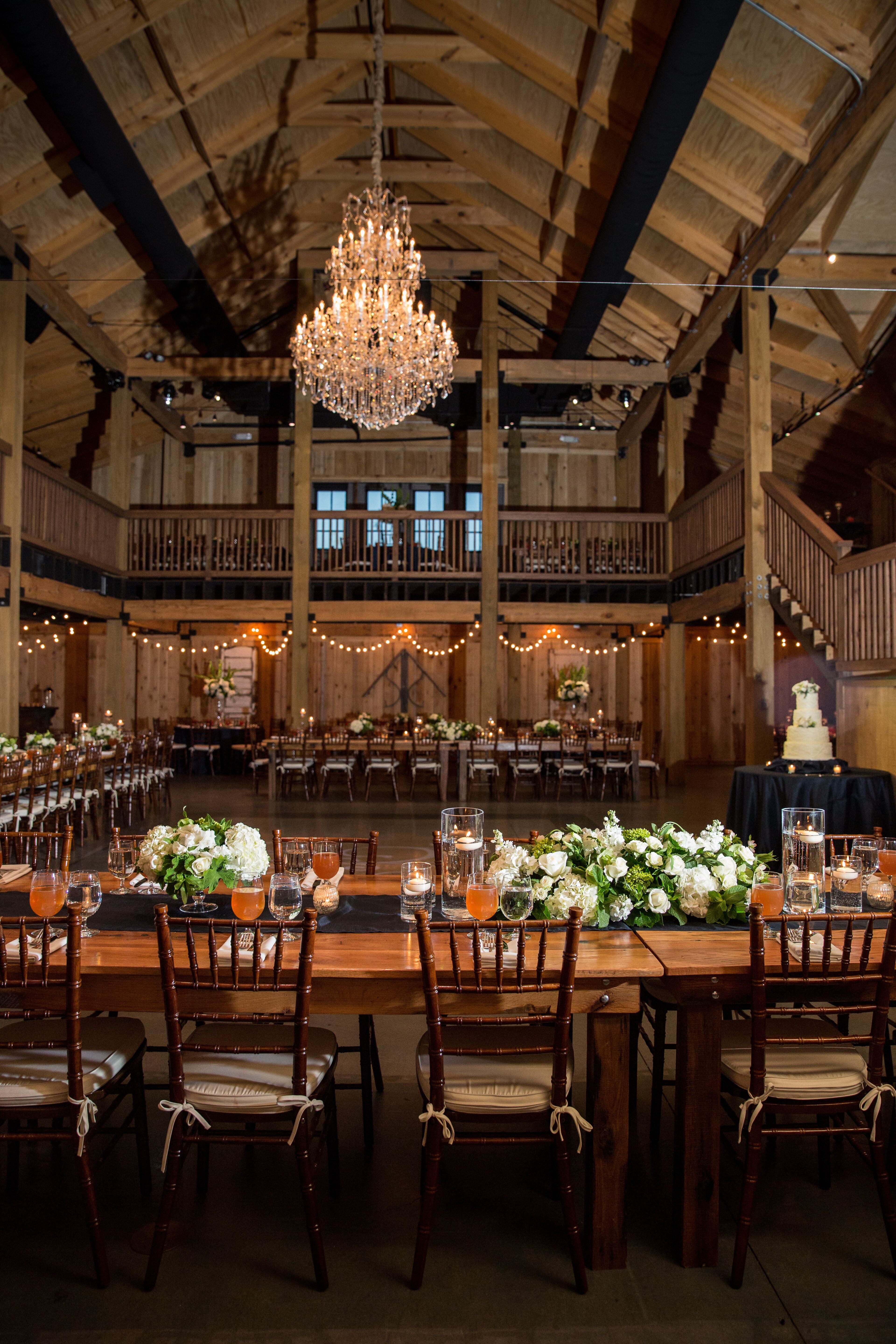 Sophisticated Navy Mint Springs Farm Reception