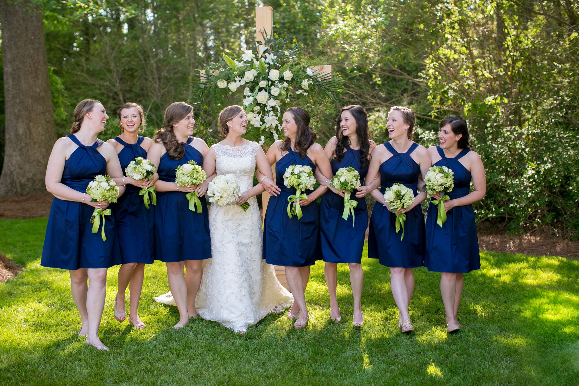 Navy short hotsell bridesmaid dresses