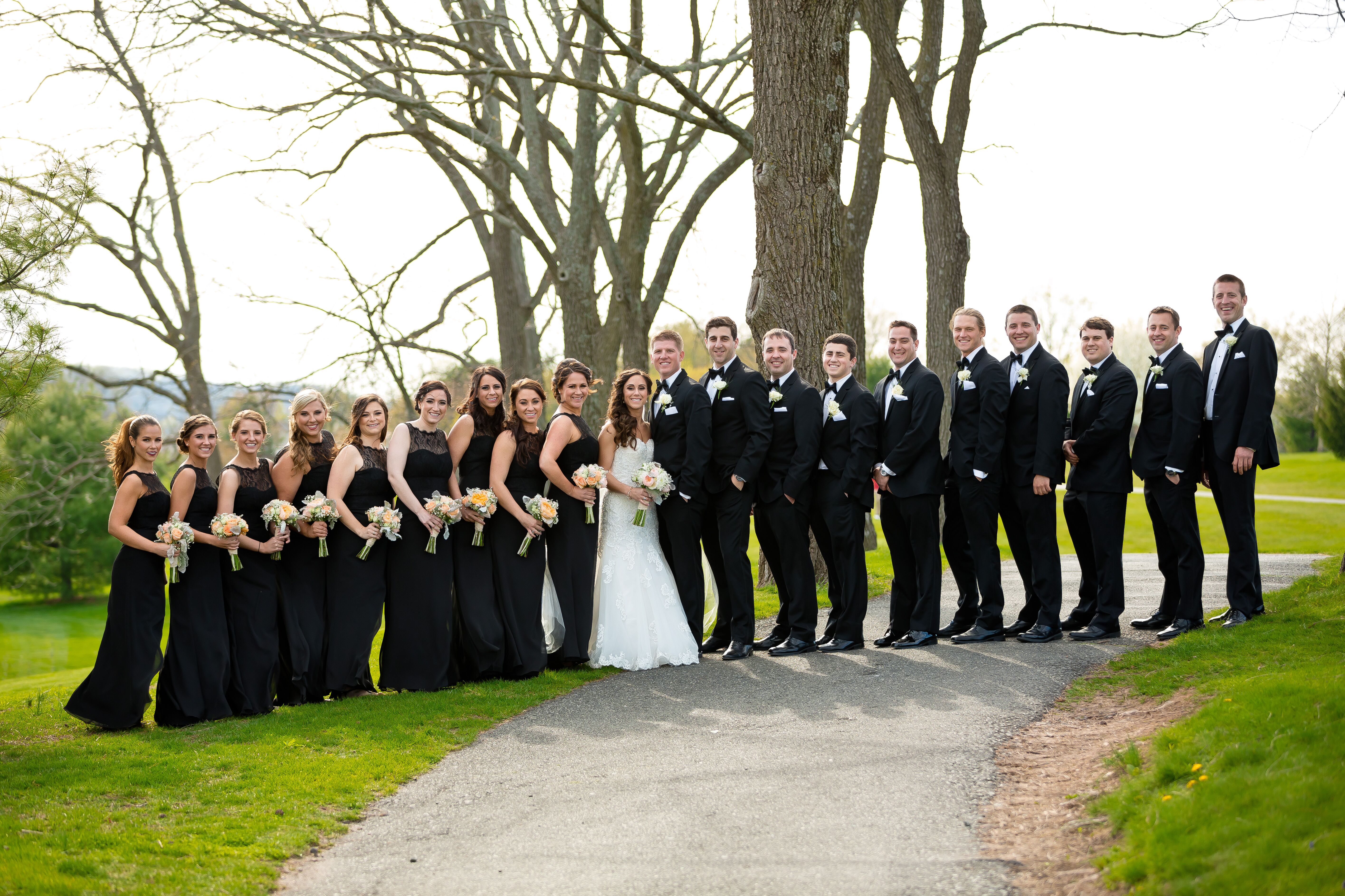 Black hotsell wedding party