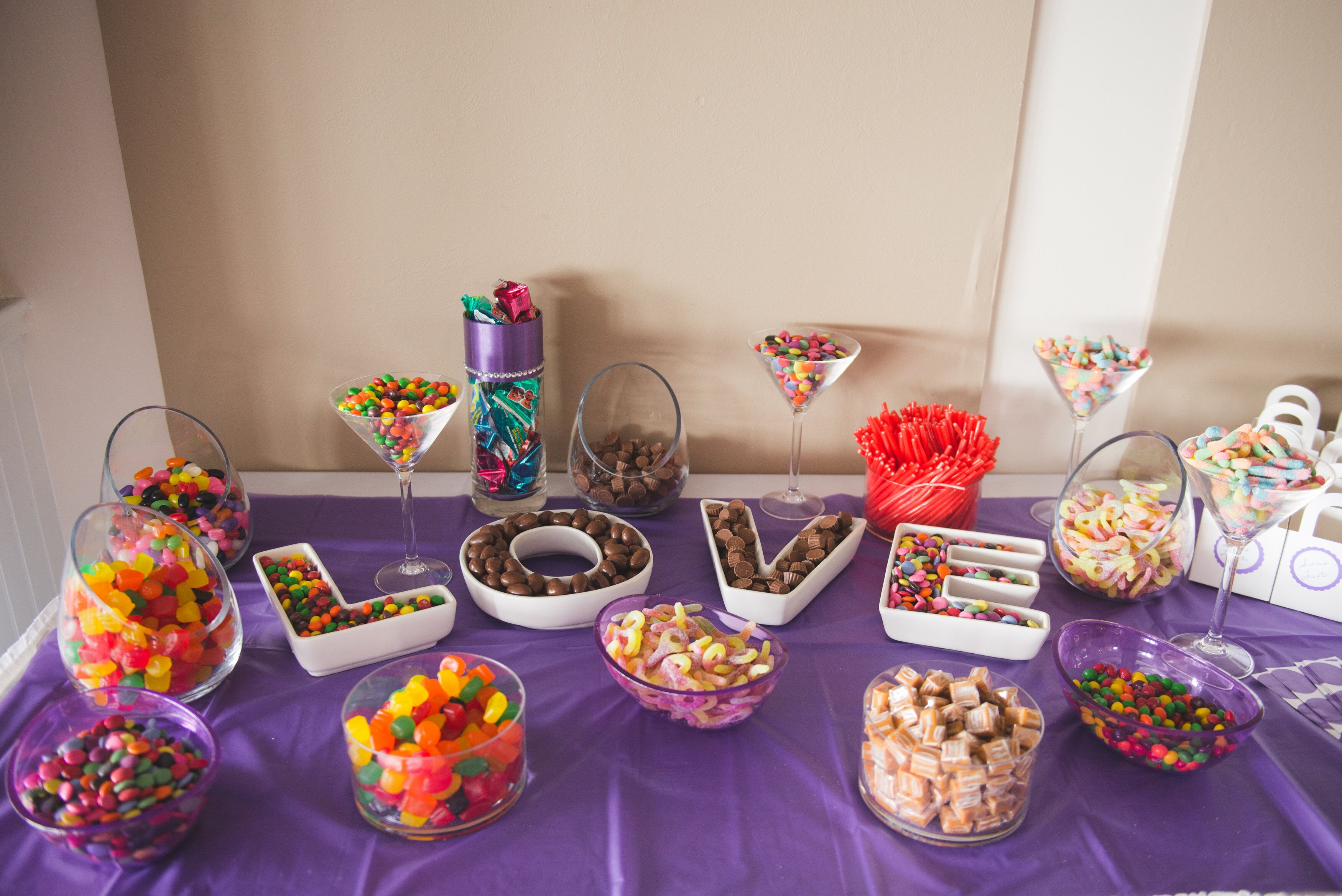 Colorful Reception Candy Bar