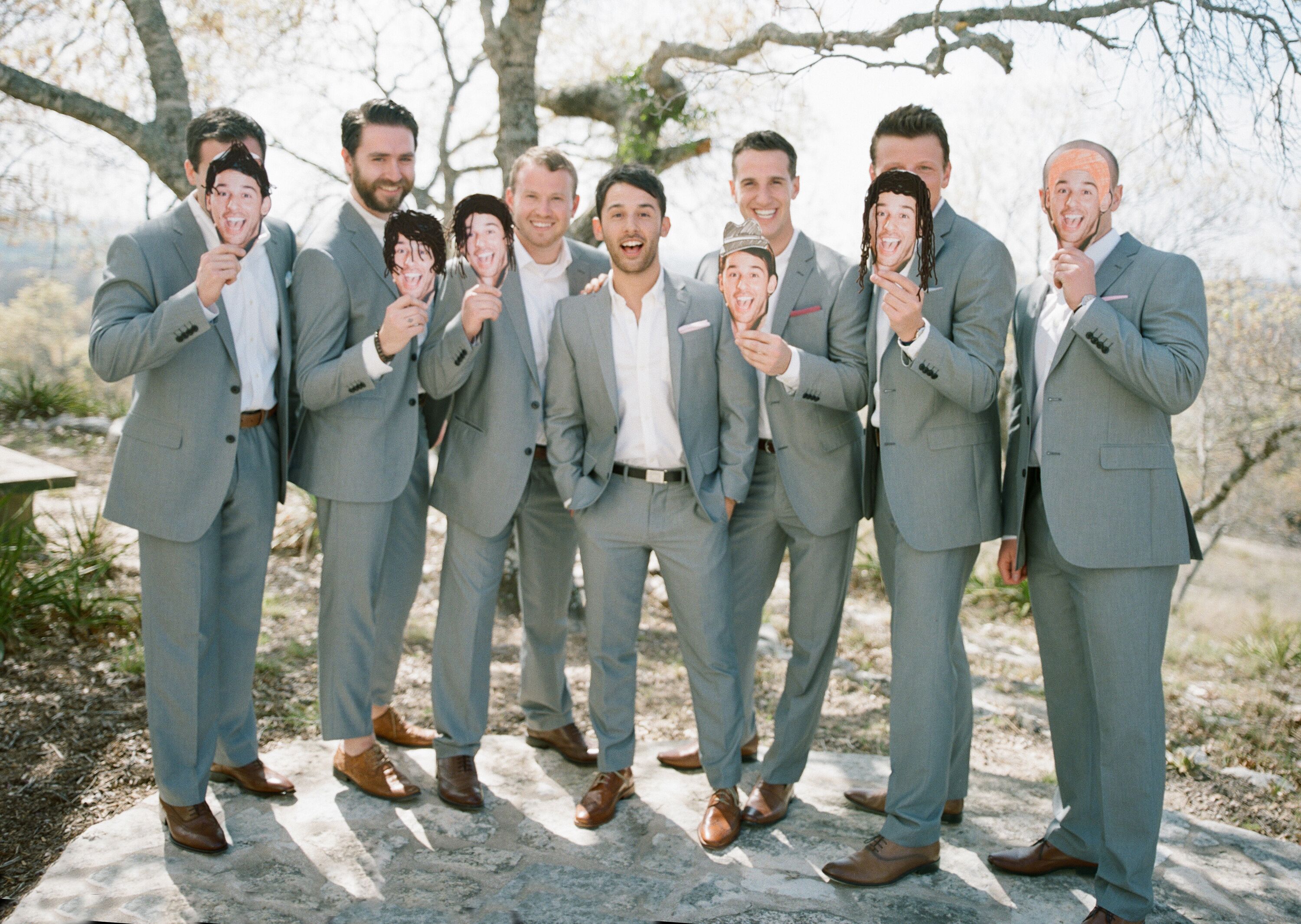 Gray 2025 groomsmen suits