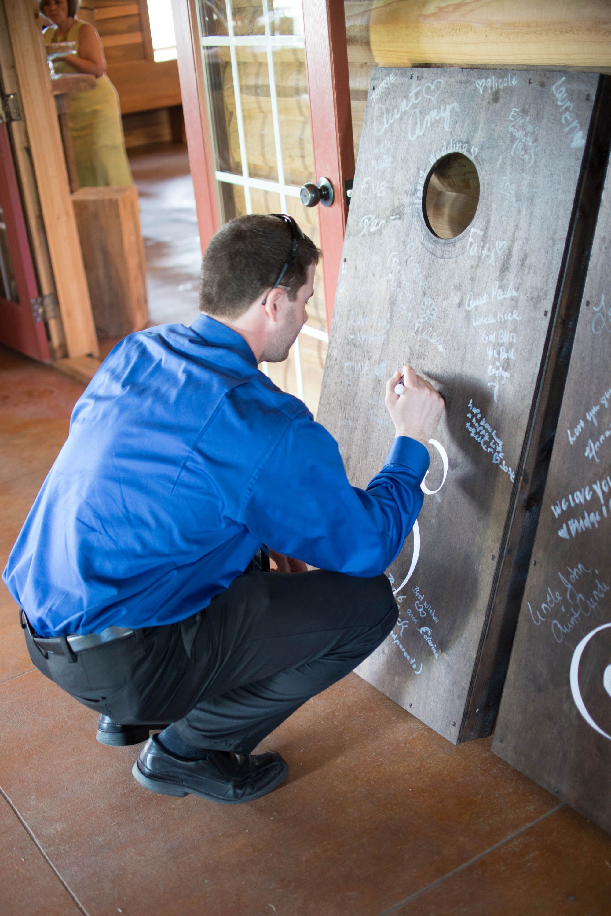 Corn Hole Board Guest Book