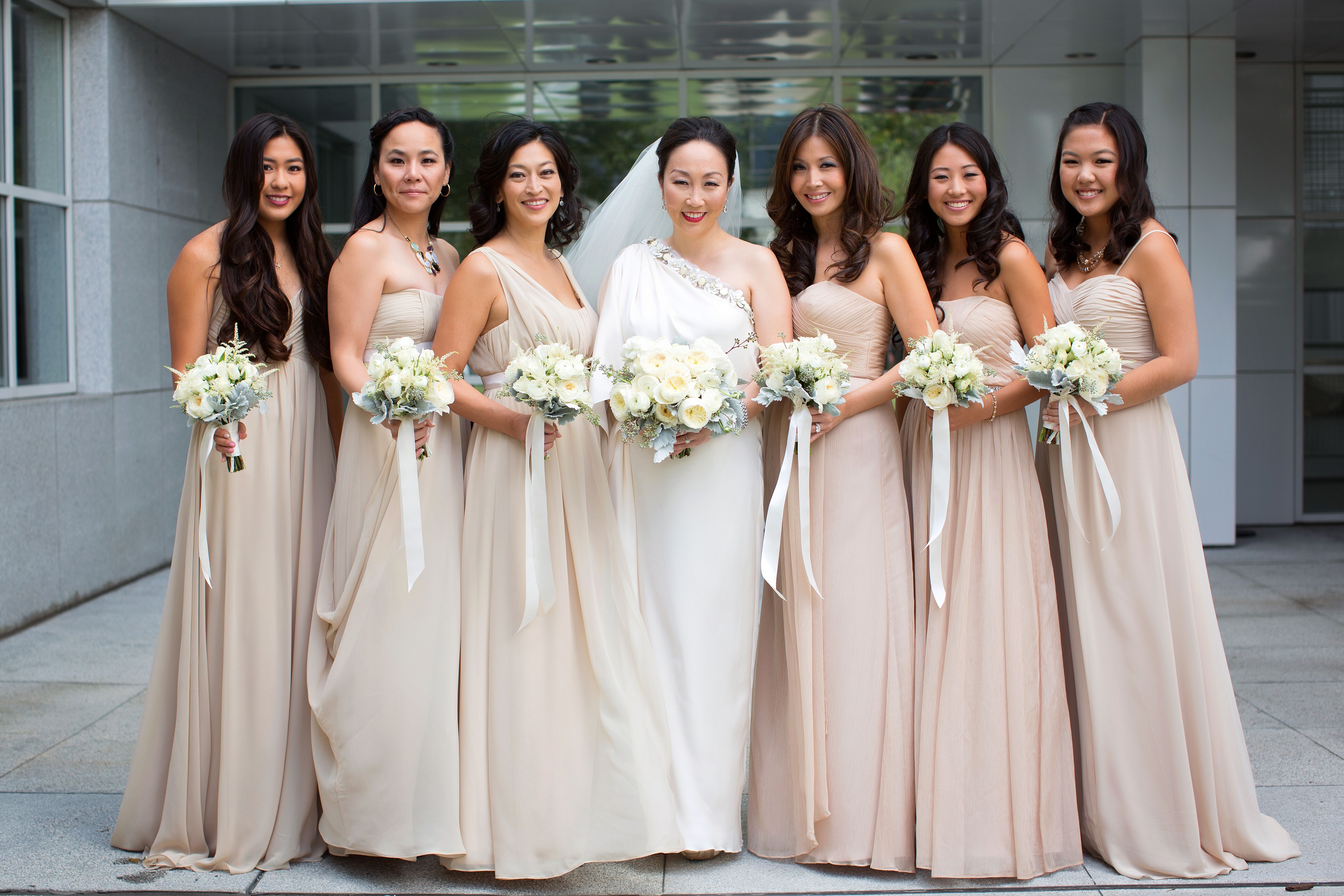 neutral bridesmaid dresses